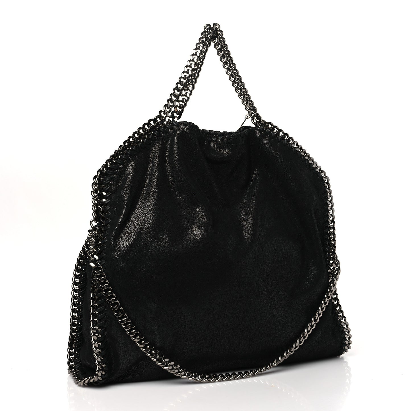 Shaggy Deer Falabella Fold Over Tote Black