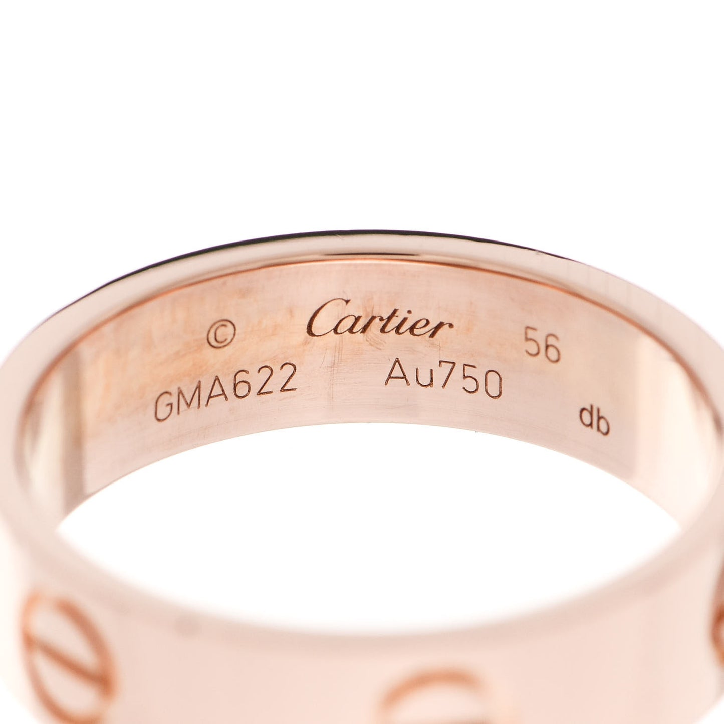 18K Pink Gold 5.5mm LOVE Ring 56 7.5