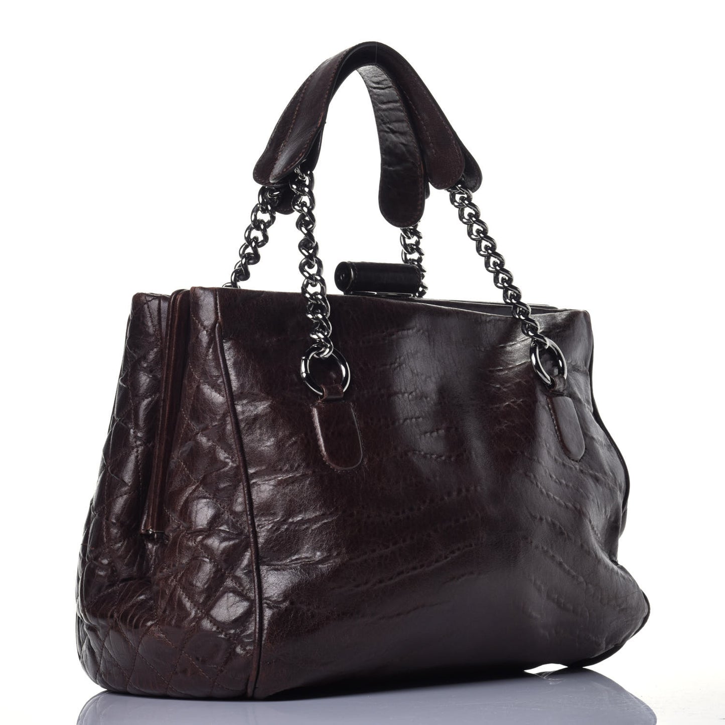 Calfskin Medium Perfect Day Tote Dark Brown