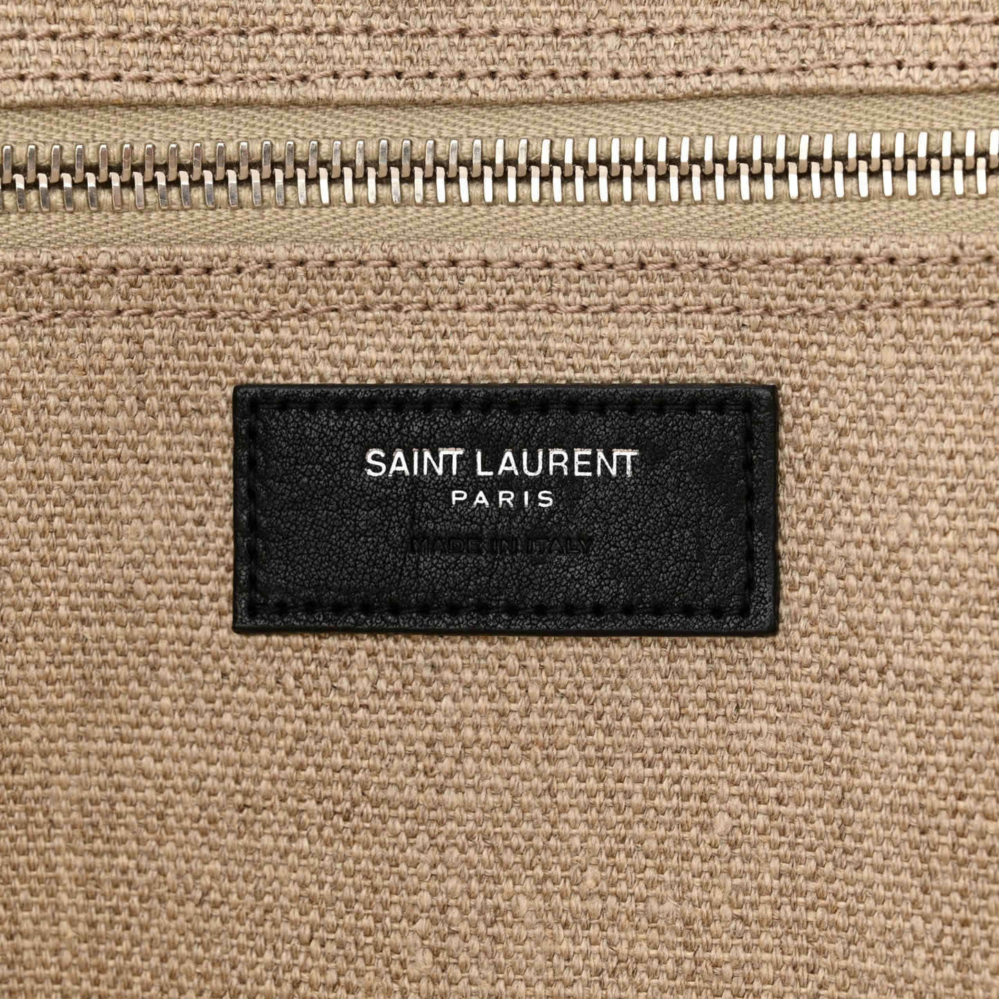 Linen Calfskin Rive Gauche Tote Optic White