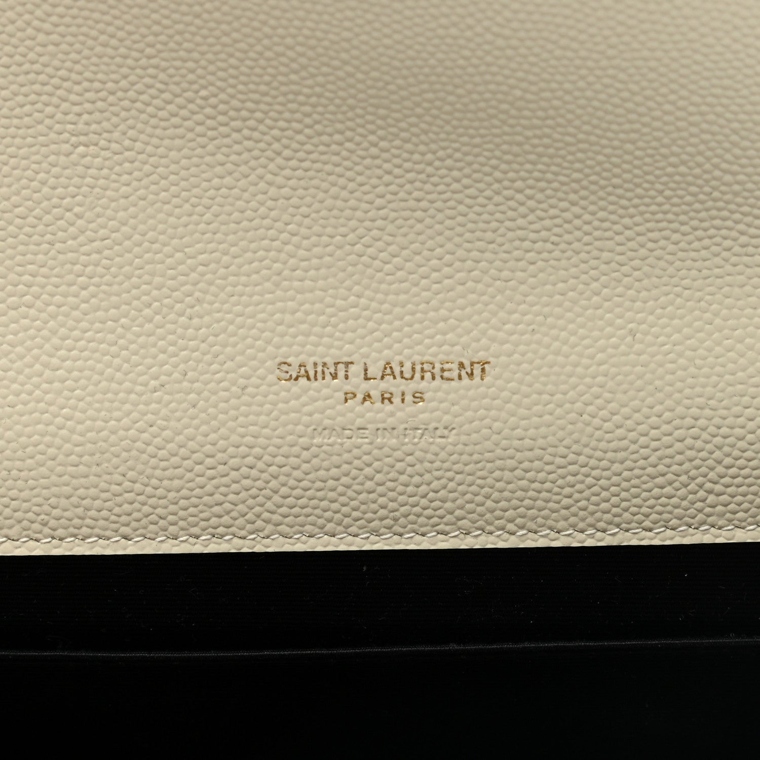 Saint Laurent Grain De Poudre Textured Mixed Matelasse Triquilt Monogram Clutch Blanc Vintage 6 of 8