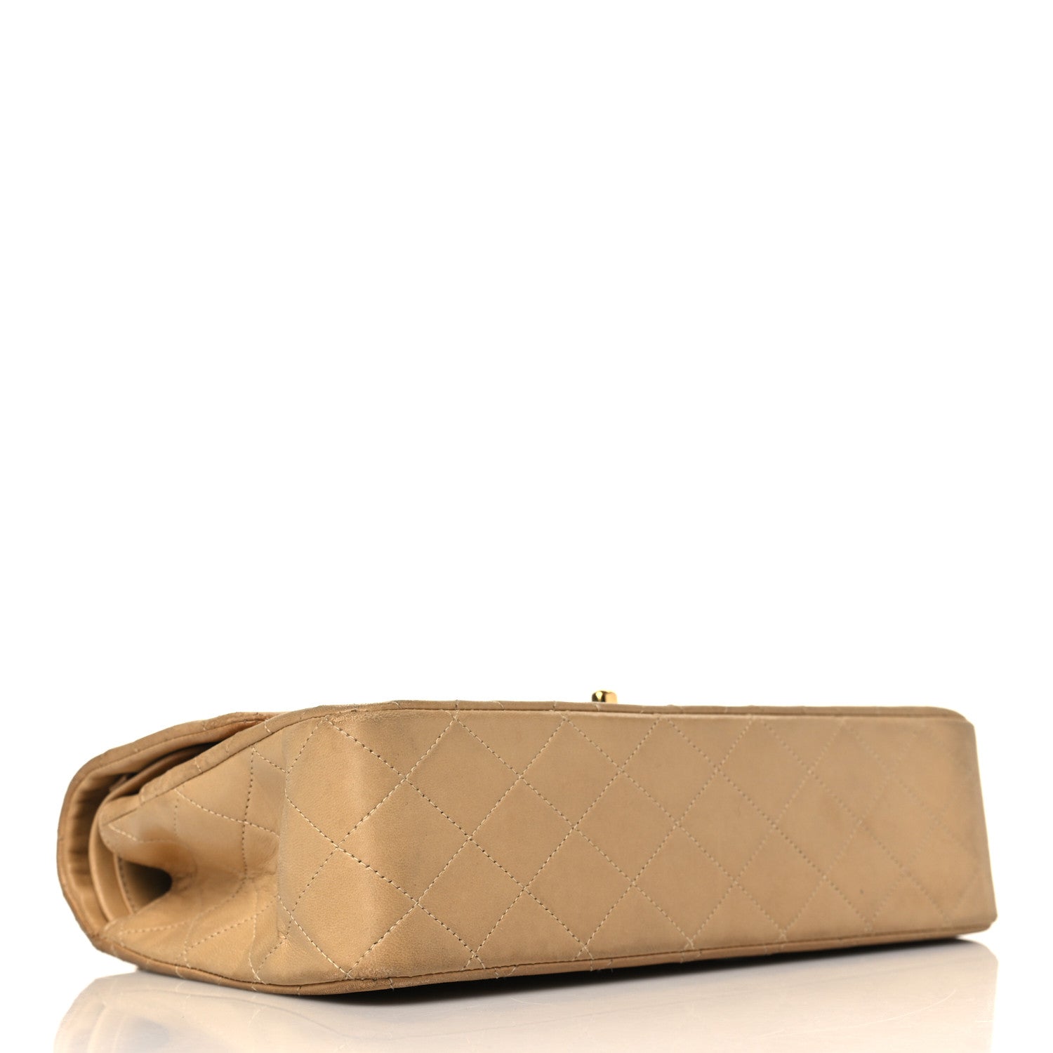 Chanel Lambskin Quilted Medium Double Flap Beige 4 of 15