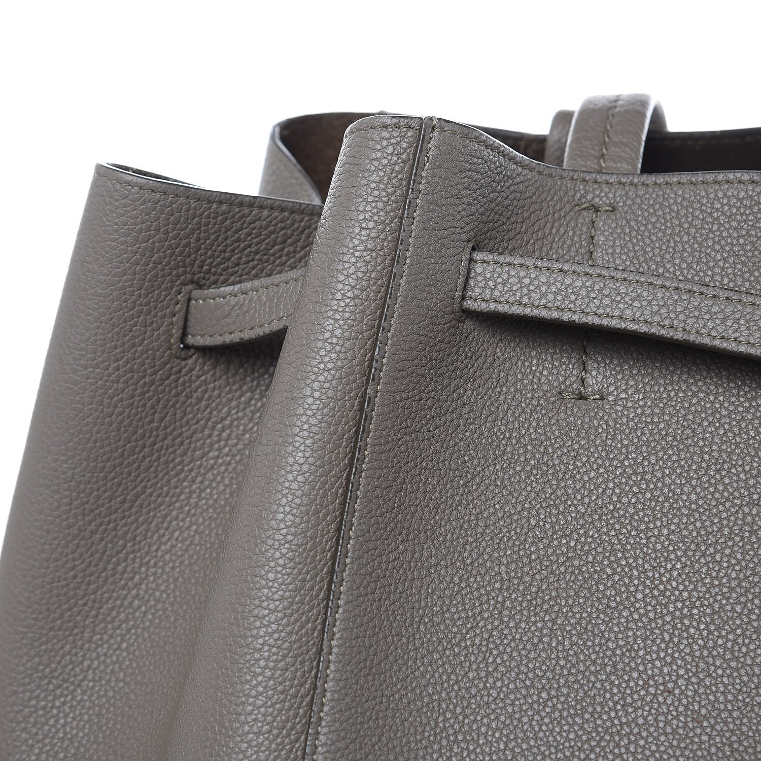 Celine Soft Grained Calfskin Medium Belt Cabas Phantom Taupe 13 of 21