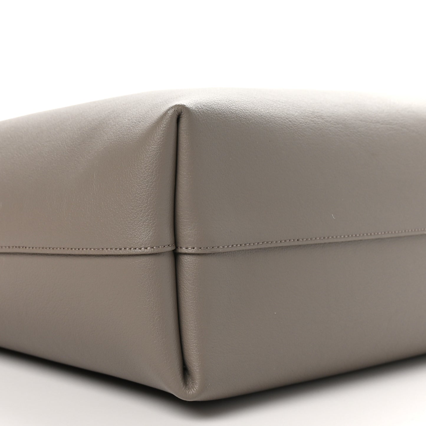 Calfskin Large Shopping Tote Oyster Gray