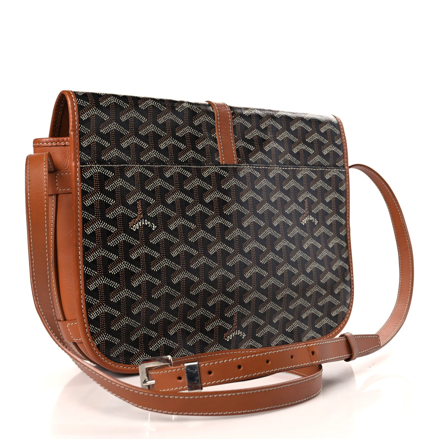Goyardine Belvedere II MM Messenger Bag Black Gold
