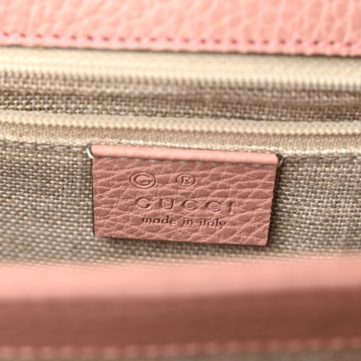 Dollar Calfskin Interlocking G Shoulder Bag Soft Pink