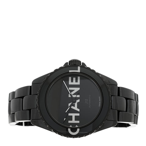Stainless Steel Ceramic 38mm J12 Wanted de Chanel Automatic Watch Black
