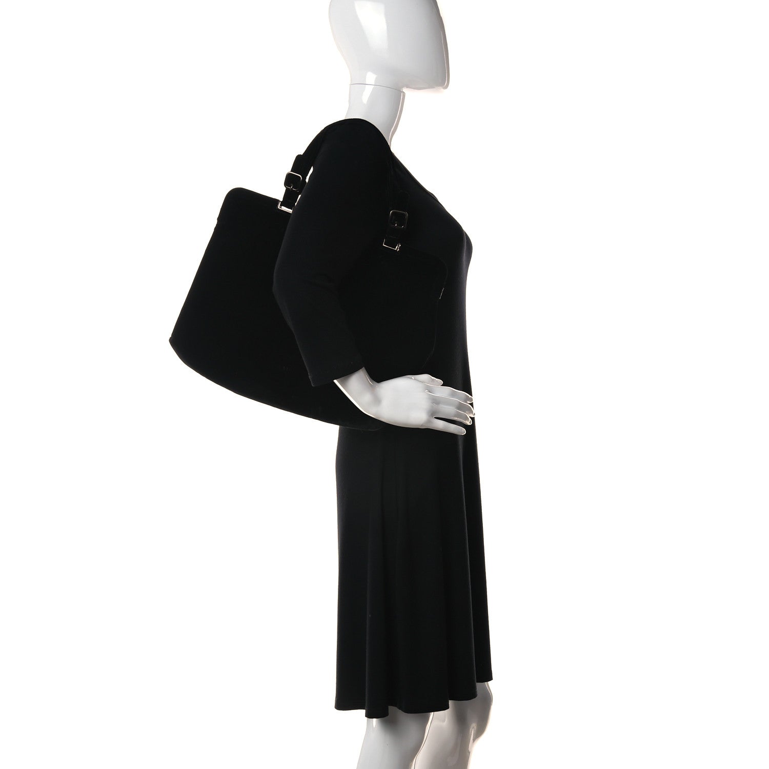Prada Velvet Frame Bag Black 2 of 11