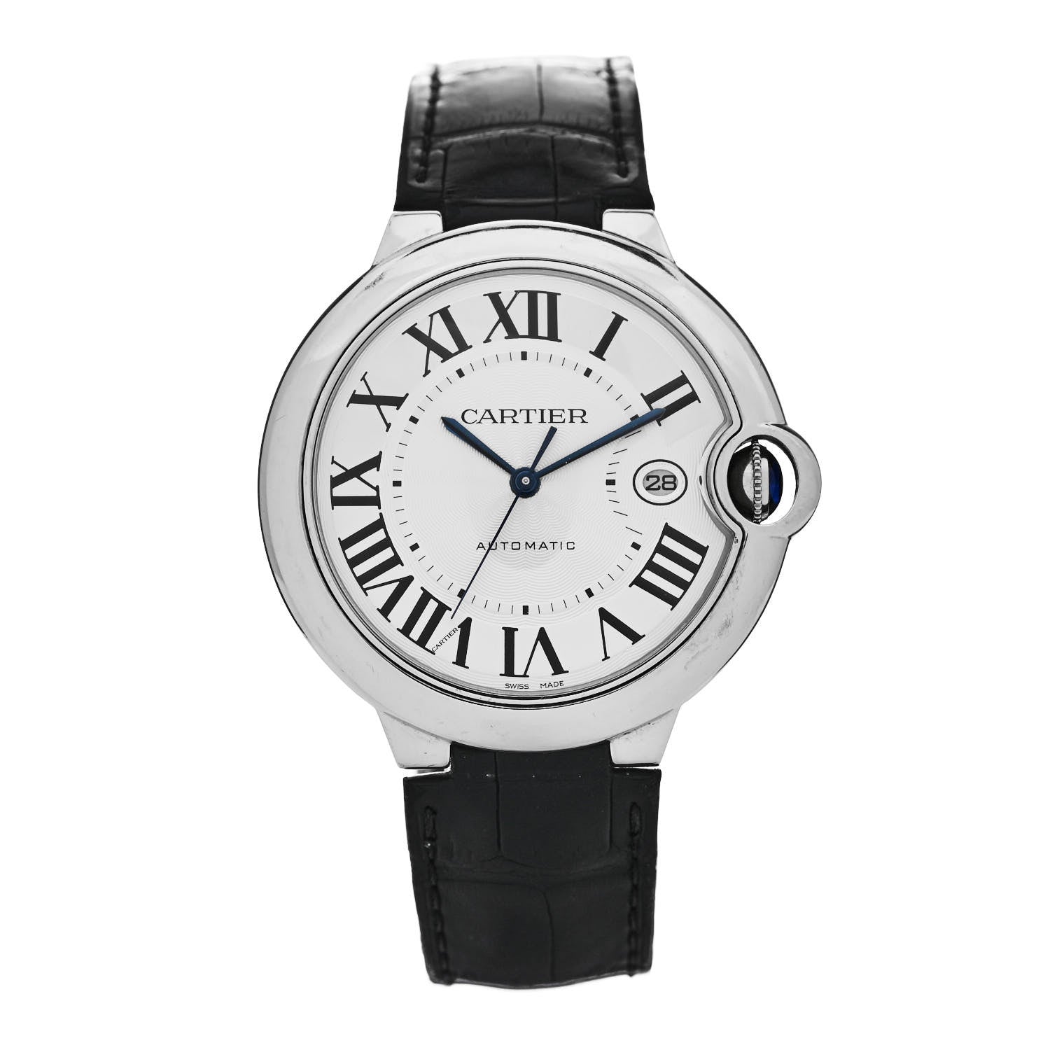Cartier Stainless Steel Alligator 40mm Ballon Bleu De Cartier Automatic Watch 1 of 6
