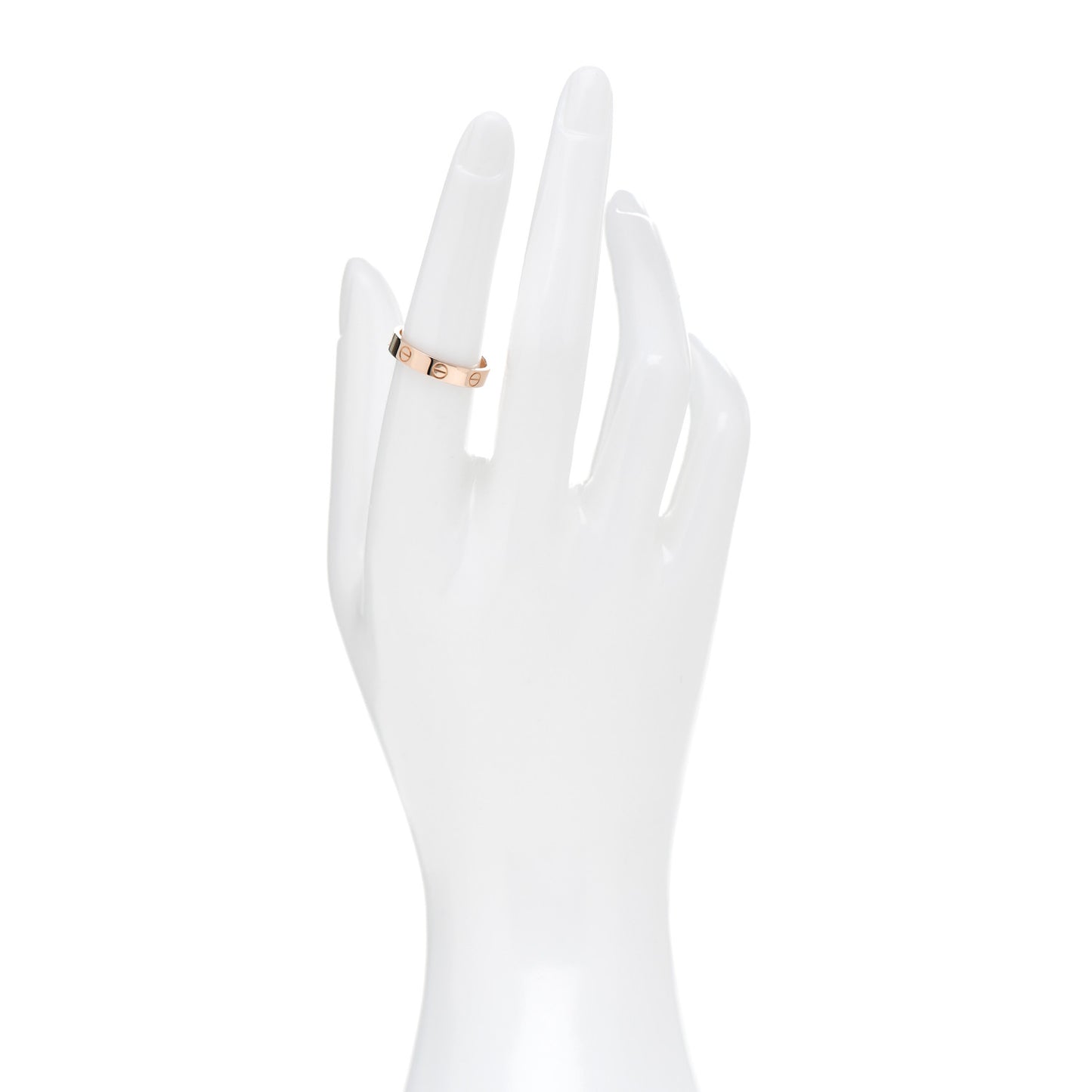 18K Pink Gold 3.5mm LOVE Wedding Band Ring 53 6.25