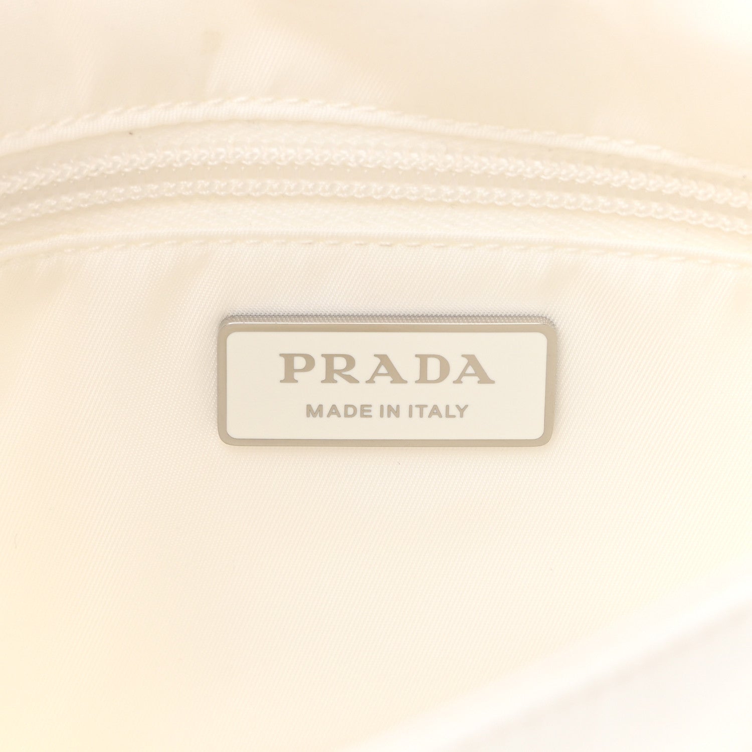 Prada Re-Nylon Vitello Padded Small Flap Shoulder Bag White 6 of 16