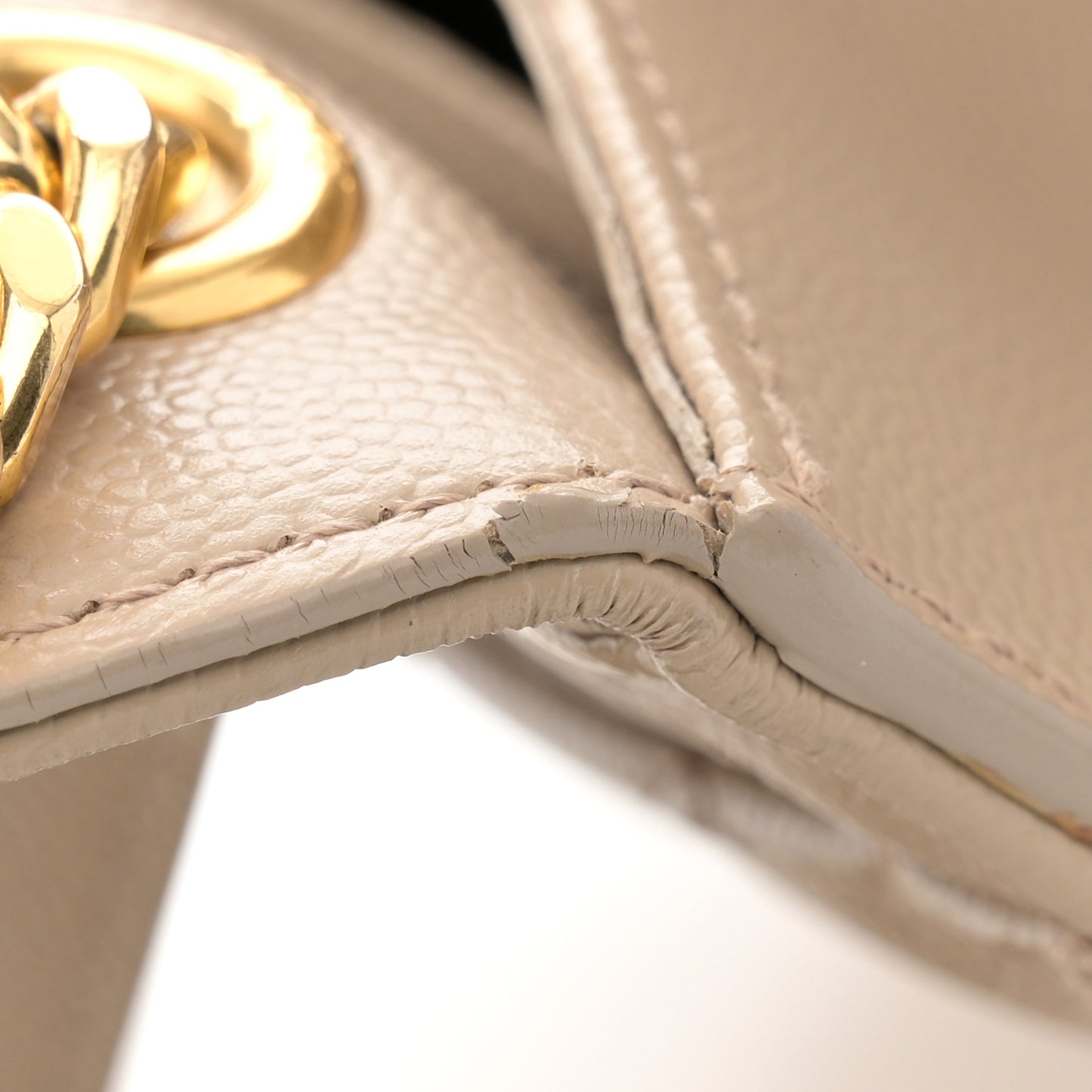 Grain De Poudre Textured Mixed Matelasse Medium Triquilt Monogram Satchel Dark Beige