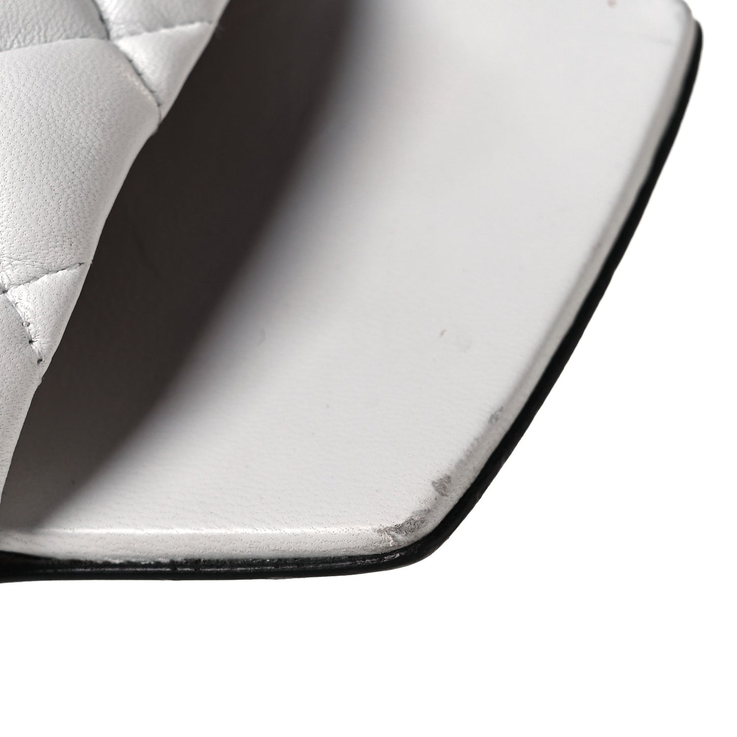 Nappa Matelasse Padded Flat Sandals 38 Optic White