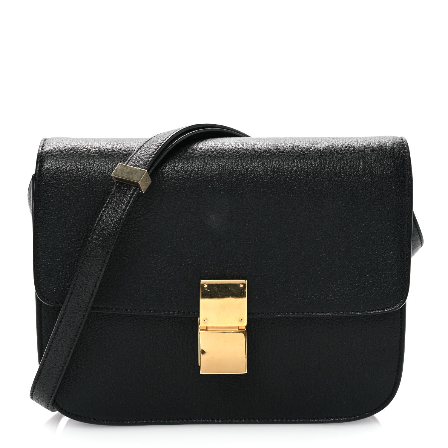 Celine Goatskin Medium Classic Box Flap Bag Black 1 of 11
