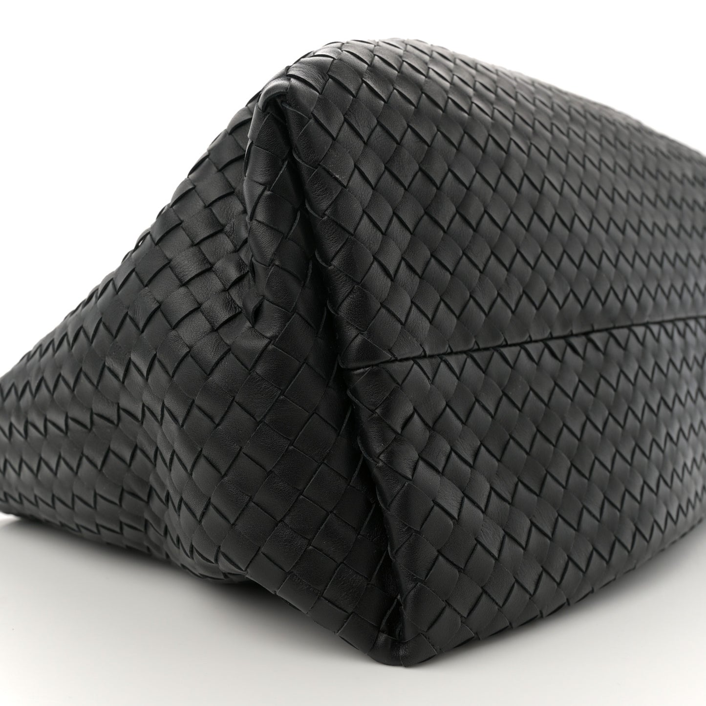 Calfskin Intrecciato Pinacoteca Reversible Tote Black Fondant
