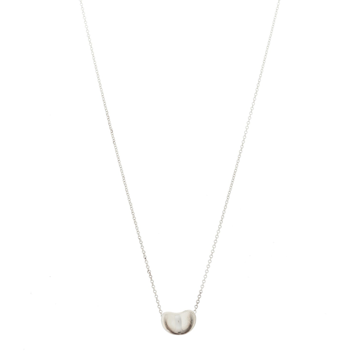 Tiffany Sterling Silver 11mm Elsa Peretti Bean Pendant Necklace