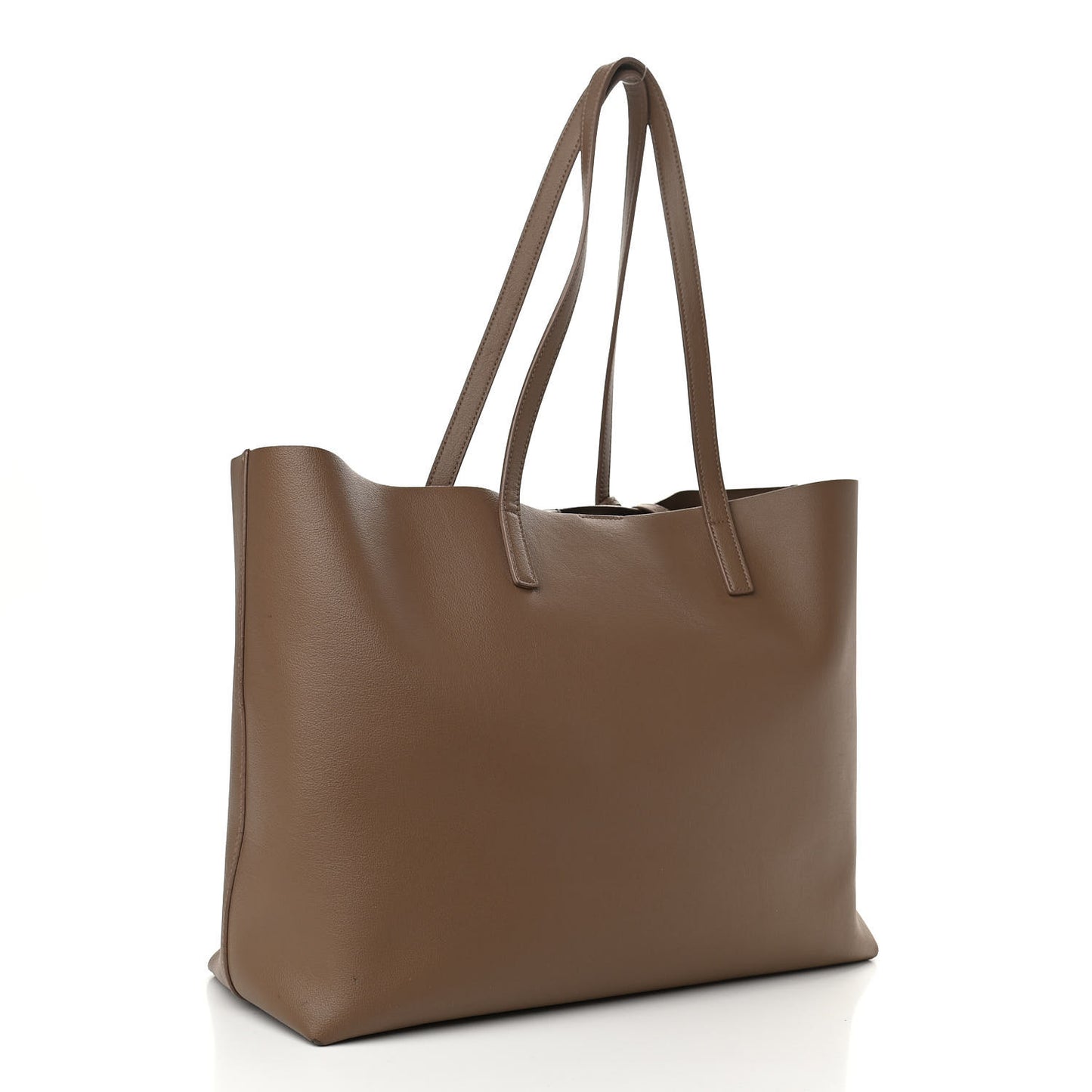 Calfskin Large Shopping Tote Dark Beige