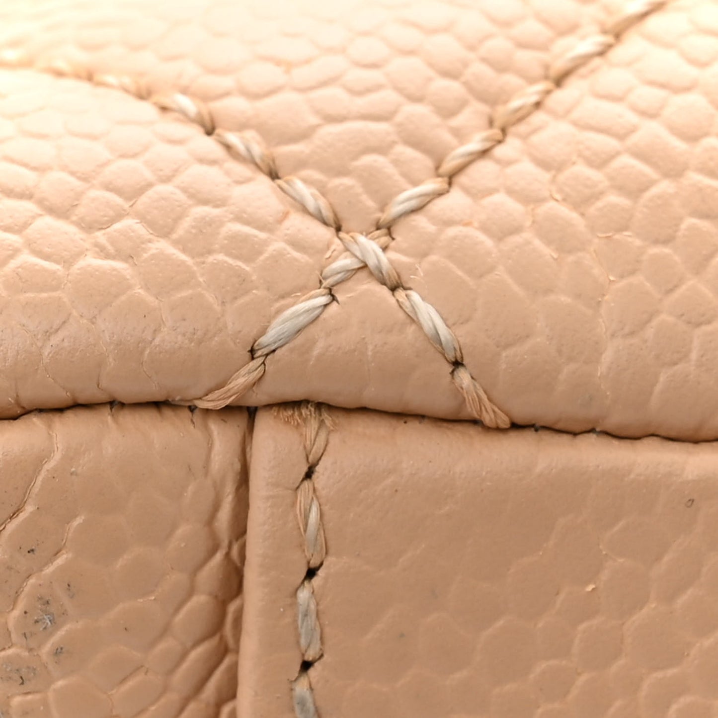 Caviar Quilted Grand Shopping Tote GST Beige Clair