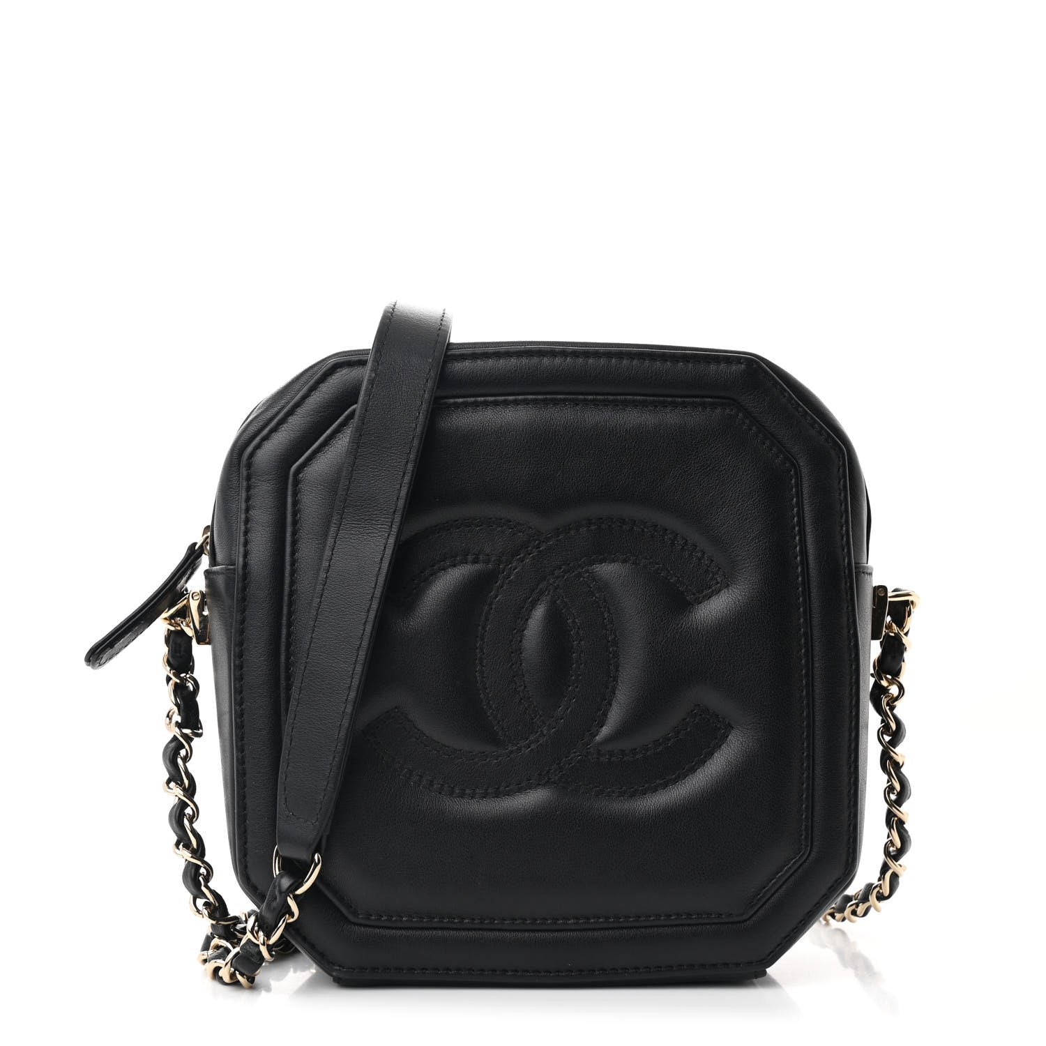 【美品】 CHANEL sunglasses リボン マトラッセ ケース 黒 CHANEL - 【美品】 CHANEL sunglasses リボン マトラッセ ケース 黒の