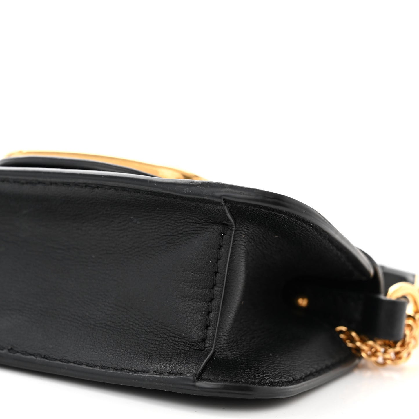 Calfskin Vlogo Micro Loco Shoulder Bag Black