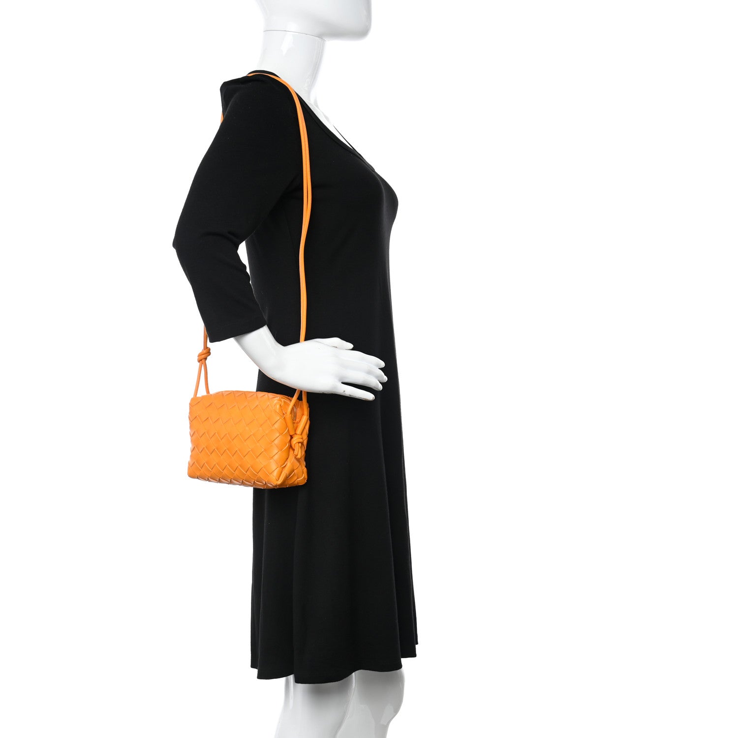 Bottega Veneta Nappa Intrecciato Mini Loop Camera Bag Tangerine 2 of 9