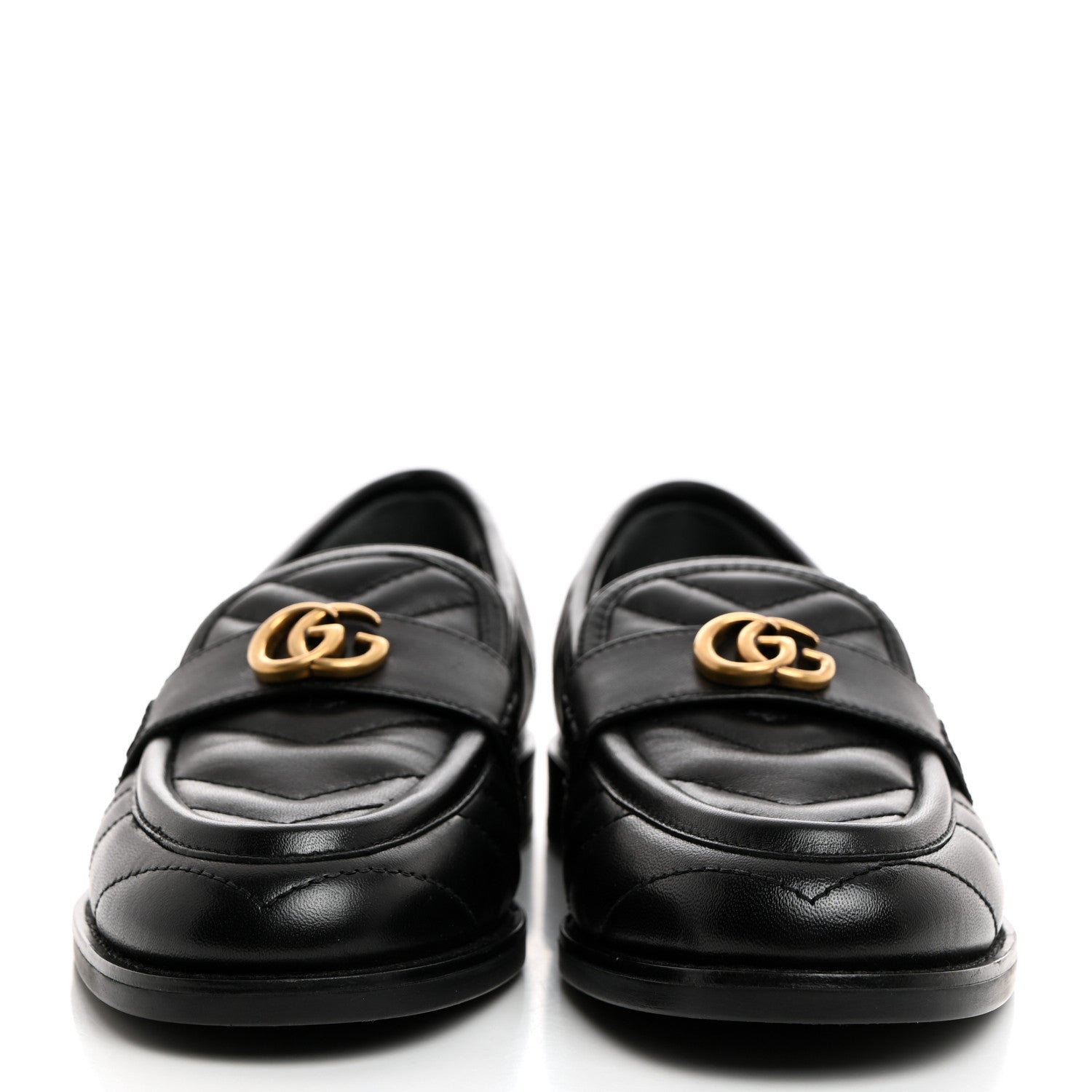 Gucci Nappa Matelasse Double G Marmont Loafers 35.5 Black 2 of 9