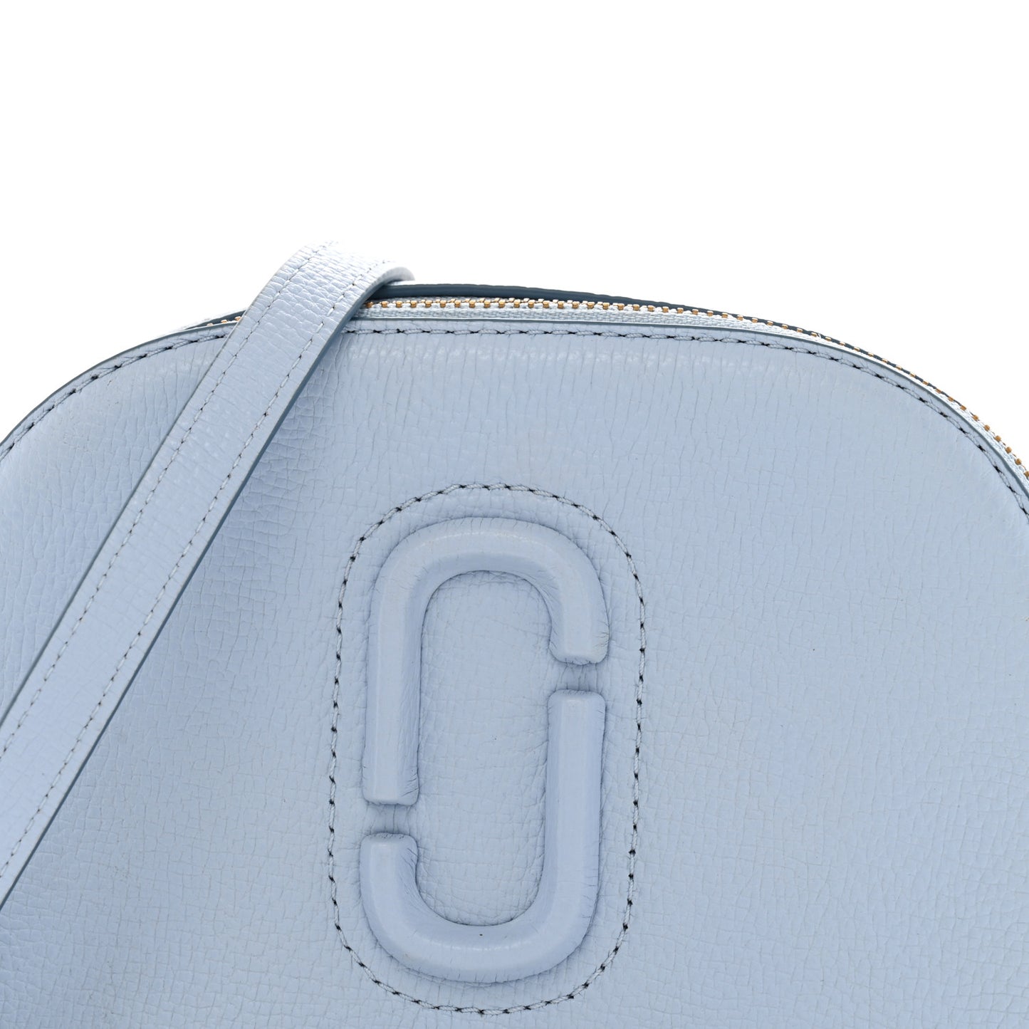 Calfskin Shutter Camera Crossbody Bag Light Blue