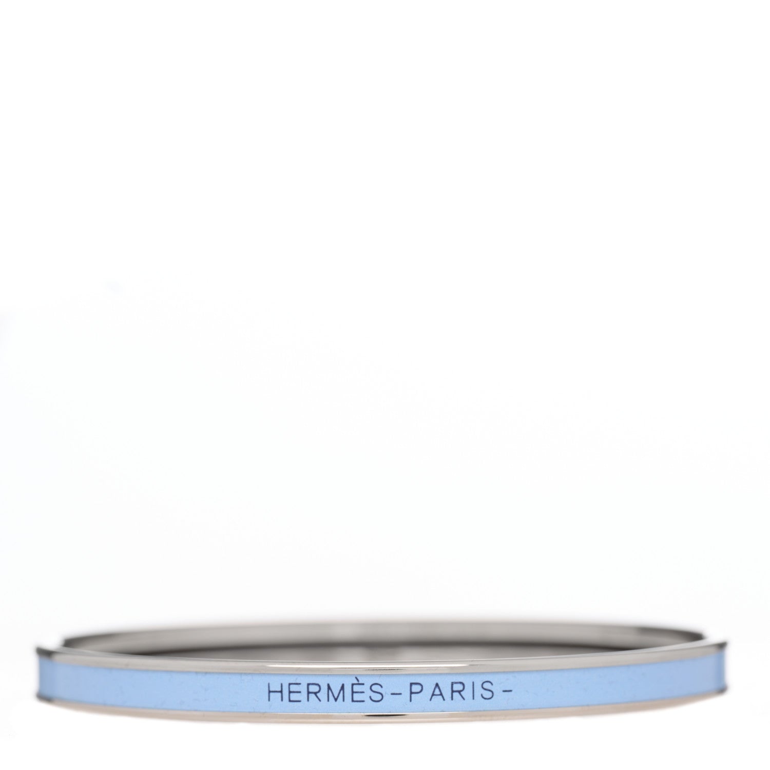 Hermes Enamel Printed Extra Narrow Bracelet 70 Bleu Polaire 1 of 3