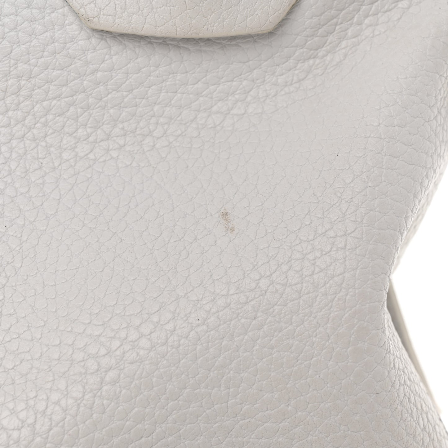 London Grainy Calfskin Small Greenwood Bowling Bag White