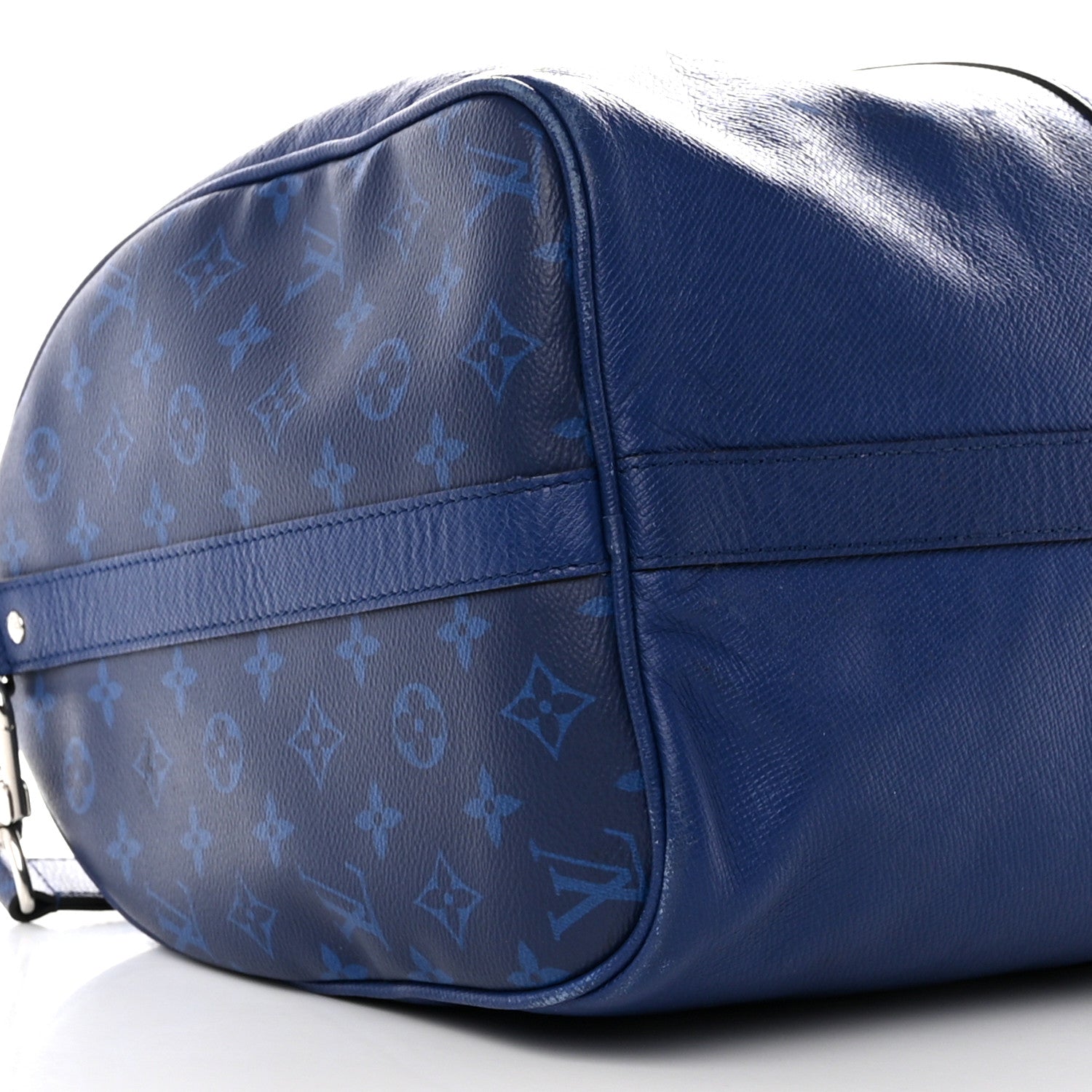 Louis Vuitton Taiga Monogram Eclipse Keepall Bandouliere 50 Pacific Blue 7 of 10