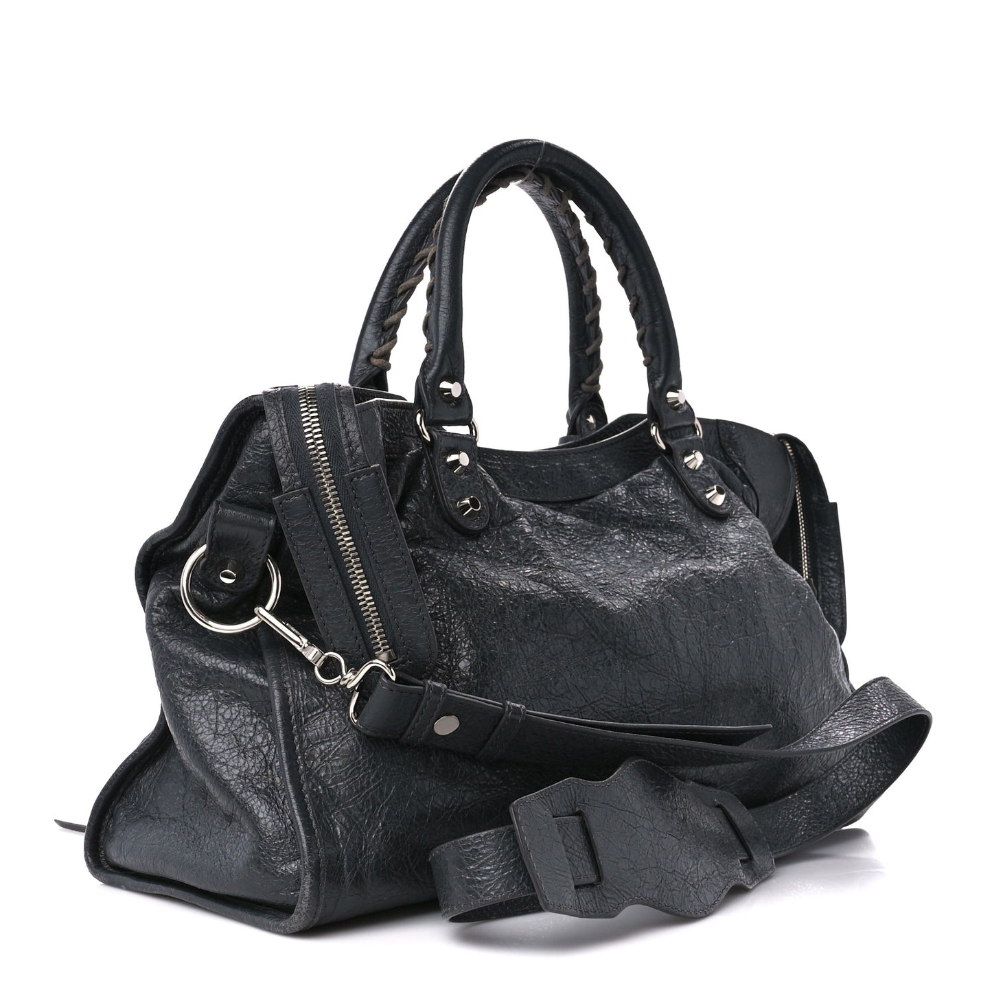 Agneau Classic Silver Hardware City Gris Fossile