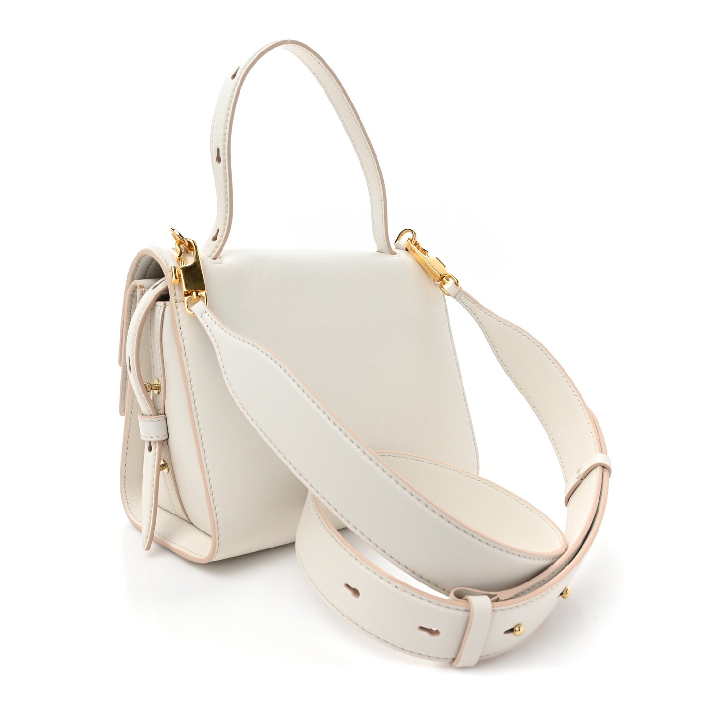 ALEXANDER MCQUEEN Calfskin The Small Story Bag Deep Ivory