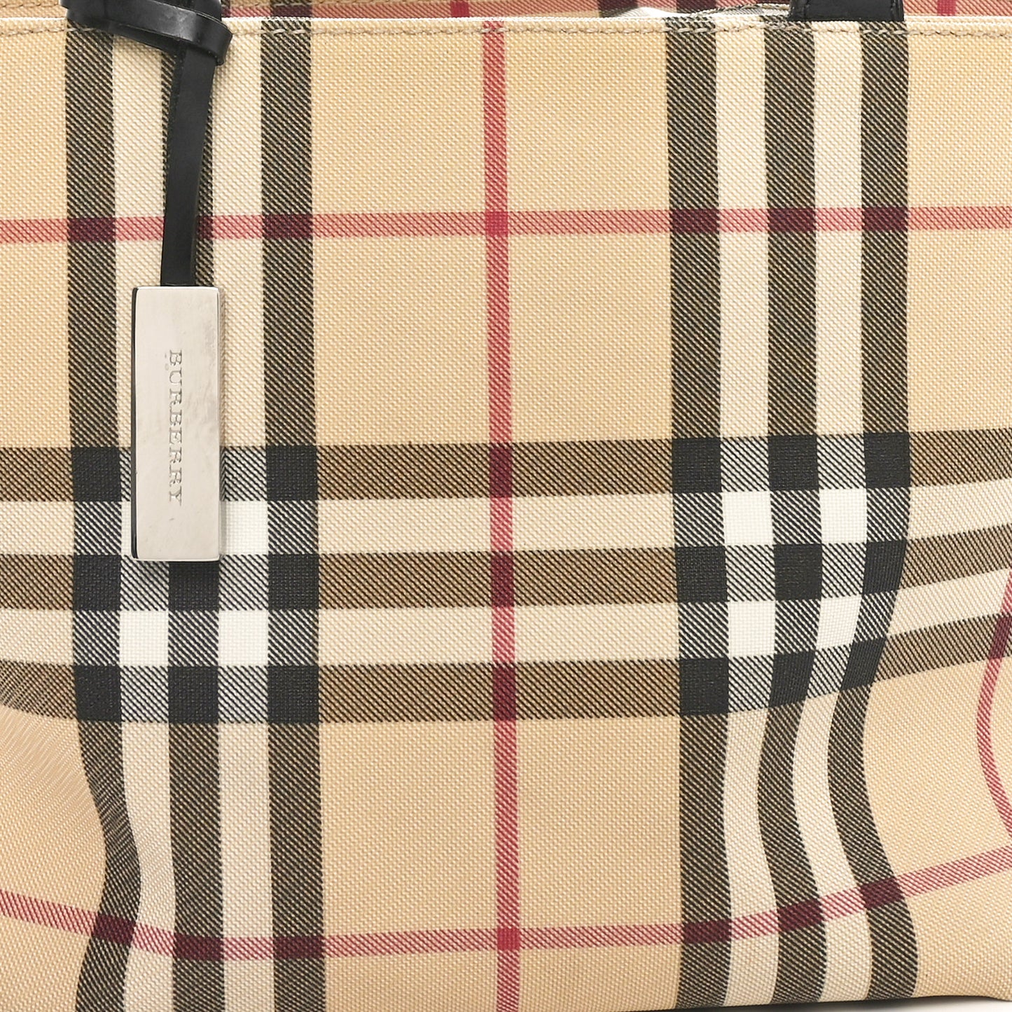 House Check Small Tote Black