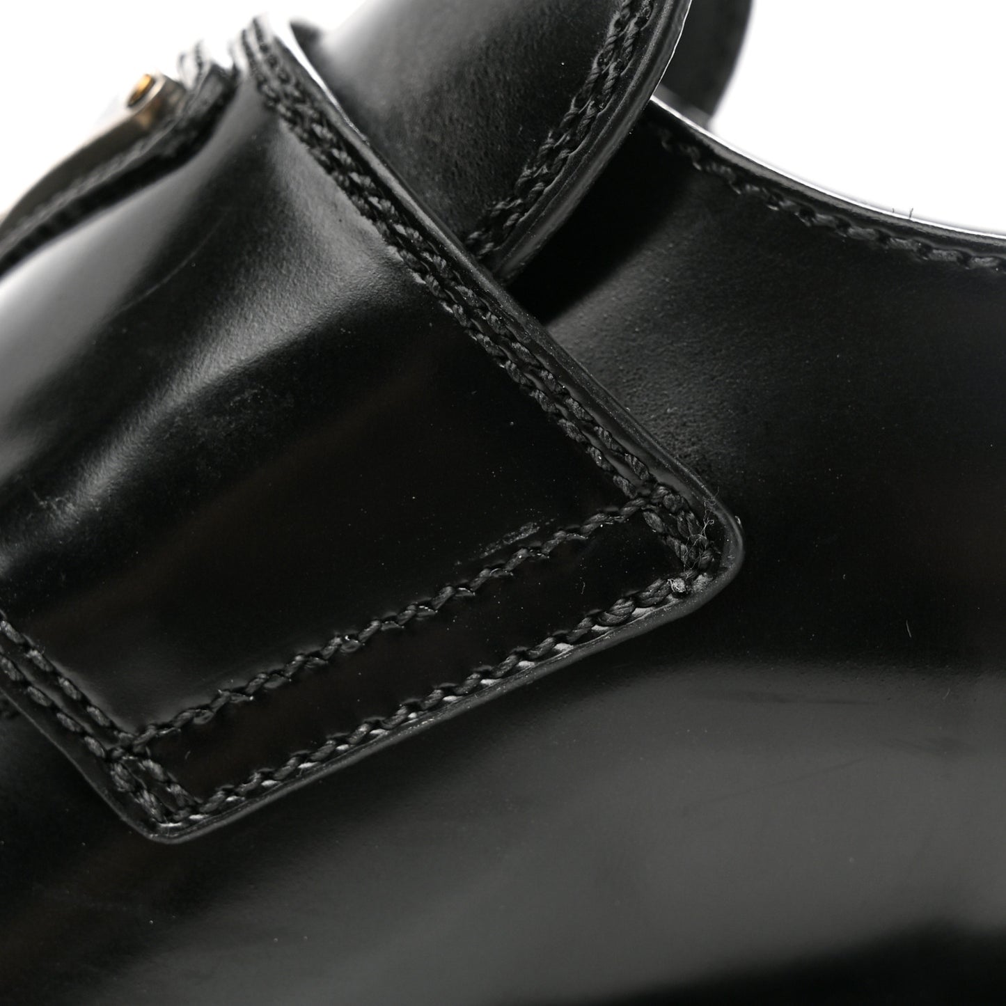 Spazzolato Metal Triangle Logo 50mm Loafers 39 Black