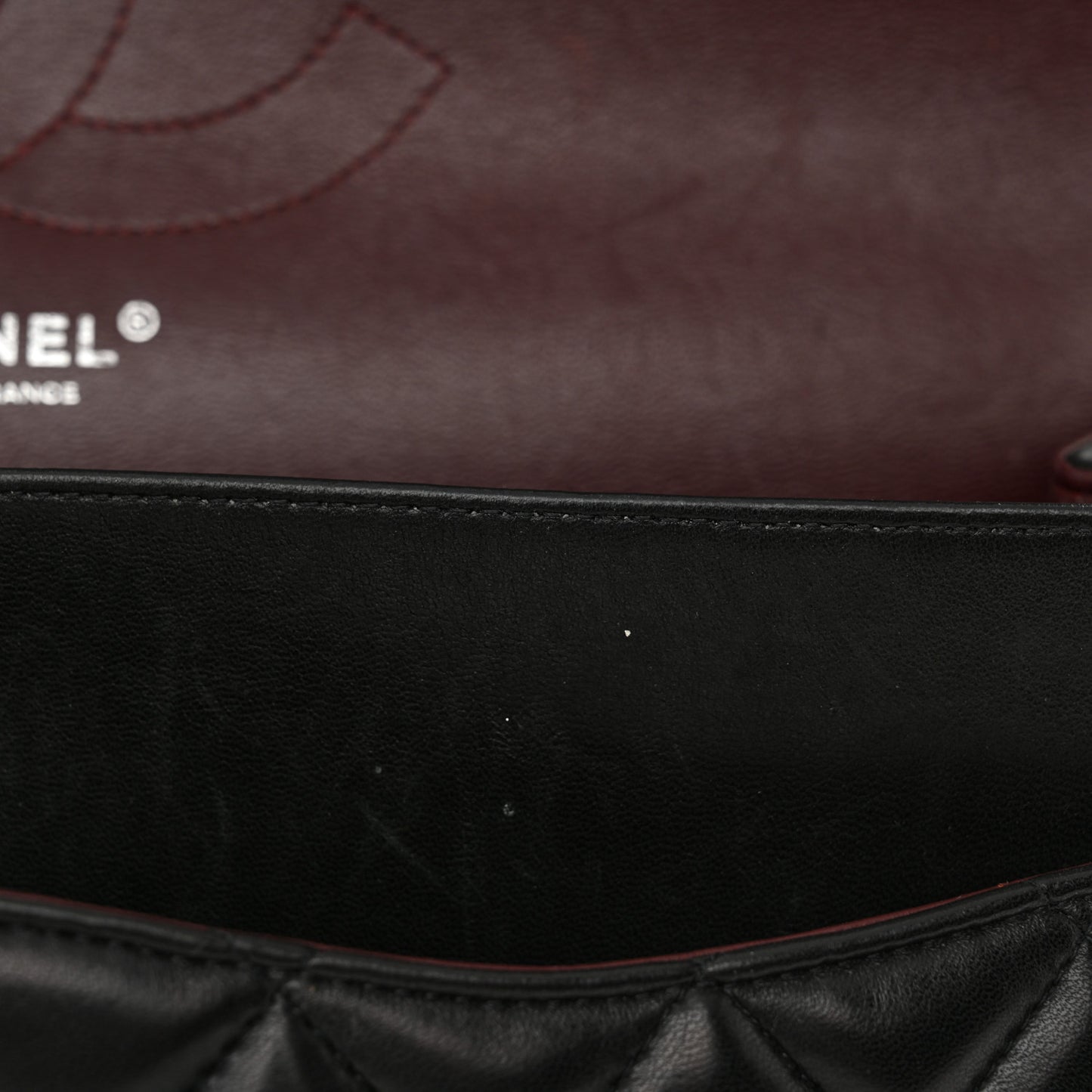 Lambskin Quilted Jumbo Double Flap Black