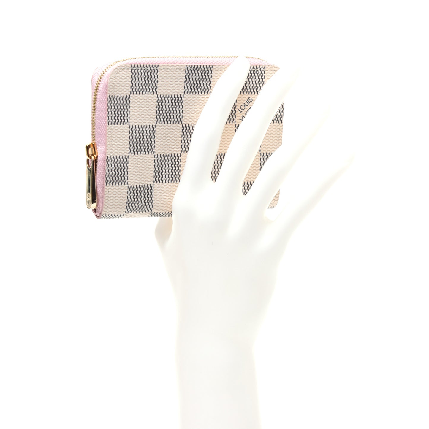 Damier Azur Zippy Coin Purse Rose Ballerine