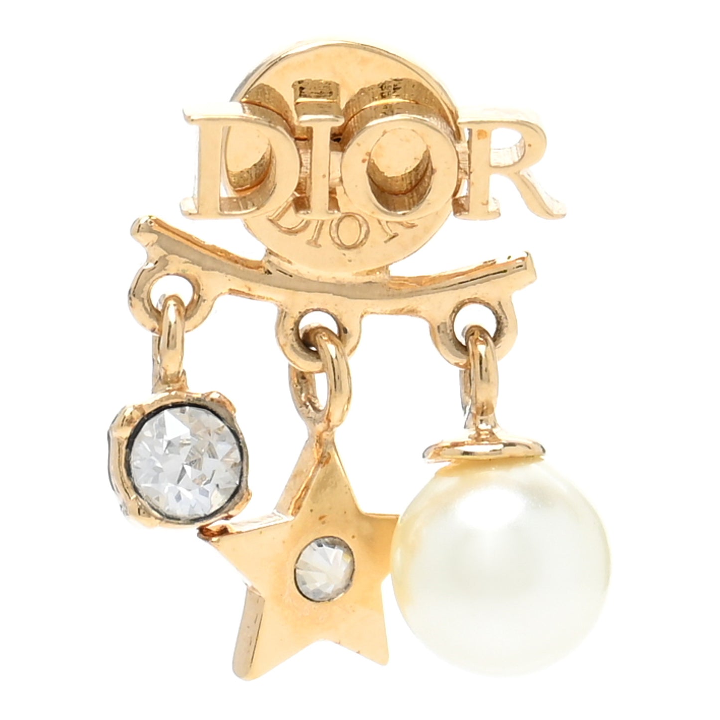 Pearl Crystal Dio(R)evolution Earring Aged Gold