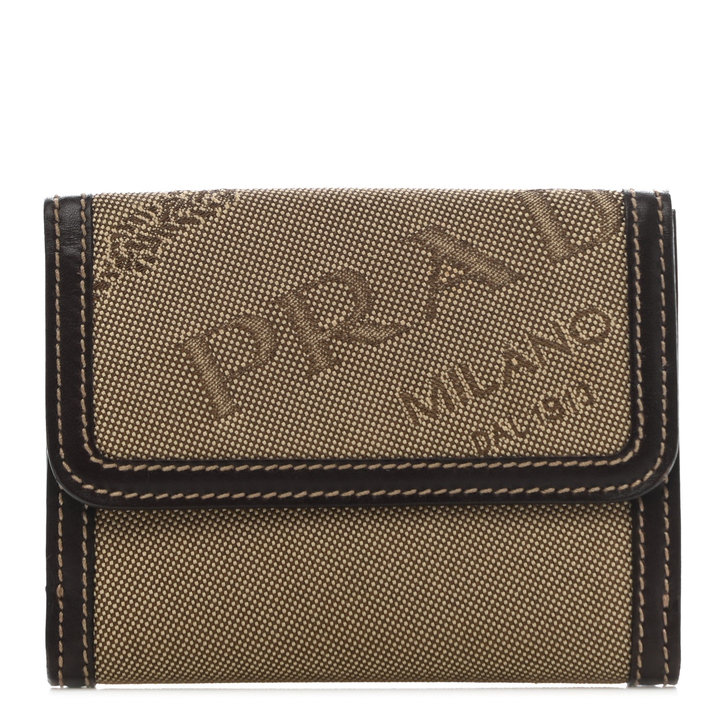 Jacquard Logo Compact Wallet Corda Moro