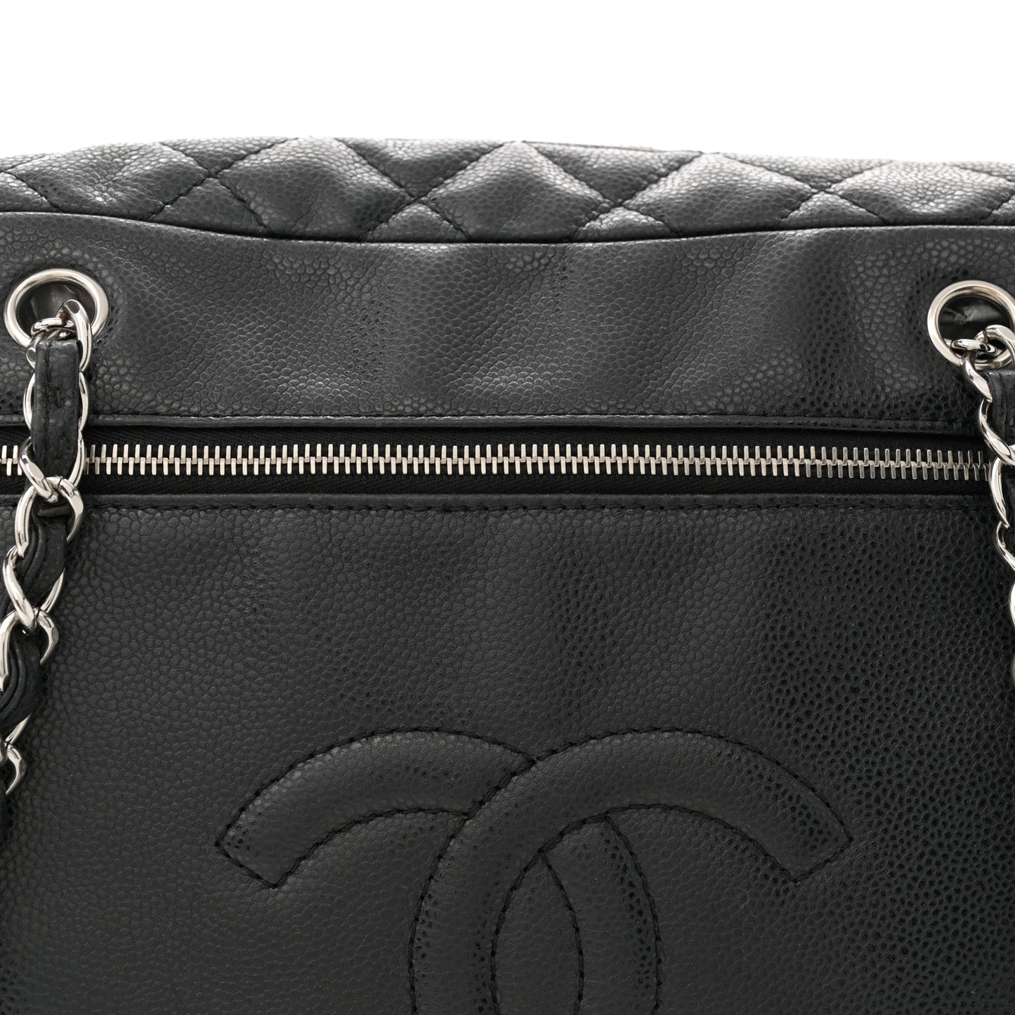 Caviar Quilted Timeless CC Bowler Bag Black