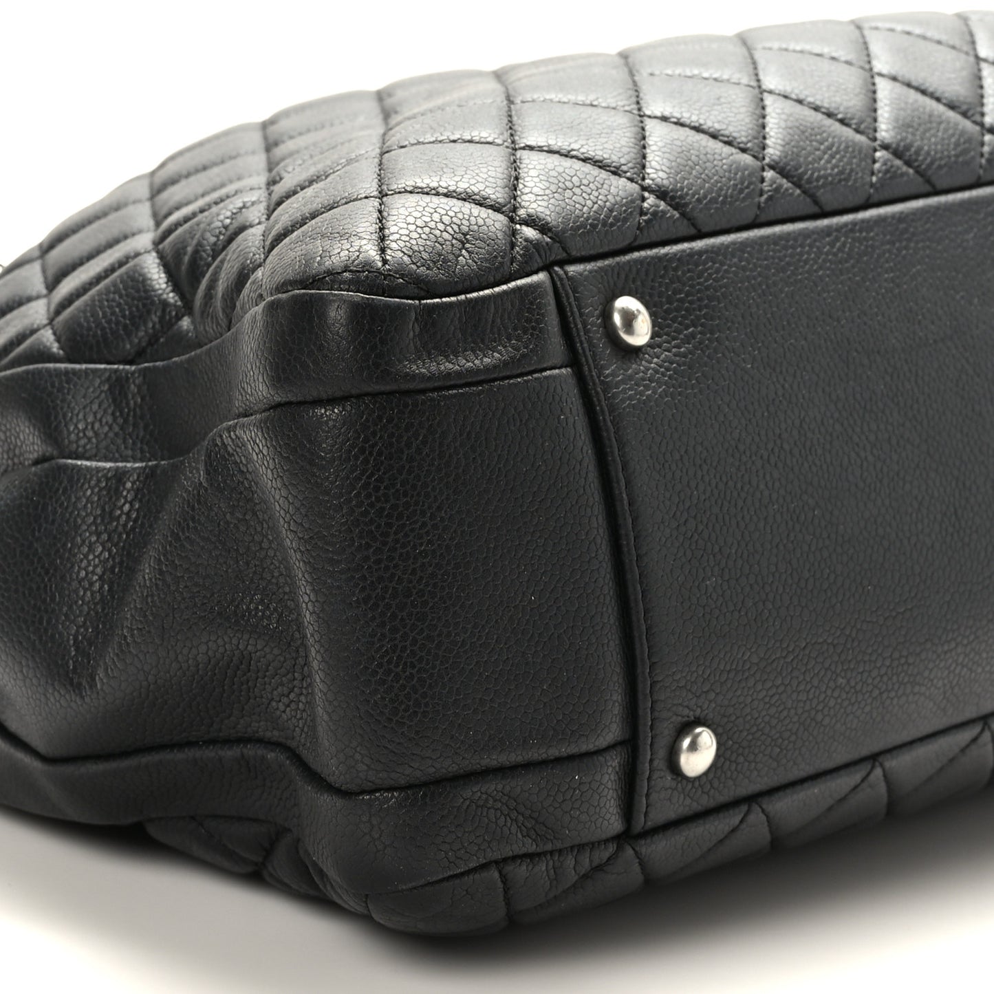 Caviar Quilted Urban Companion Shopping Tote Black