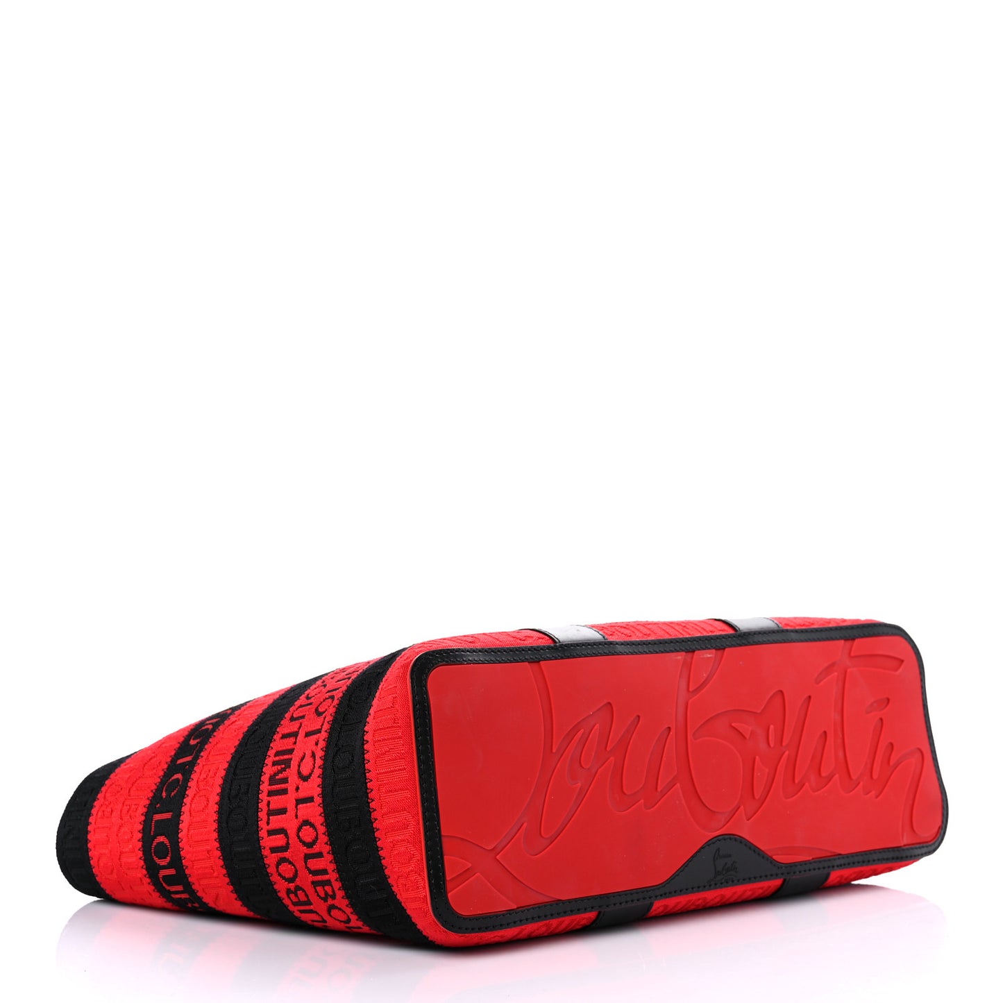 Canvas Spikes East West Cabata Tote Red Black