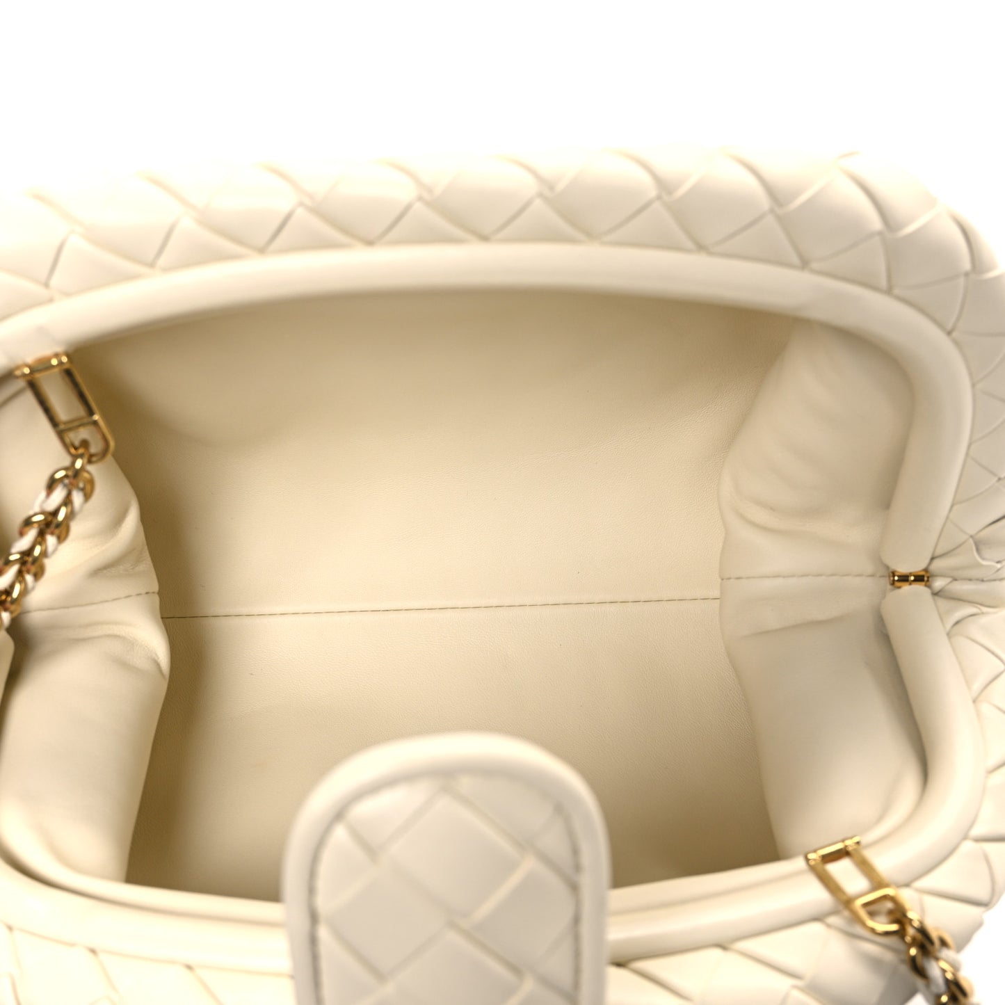 Nappa Intrecciato Small The Lauren 1980 Clutch With Chain String