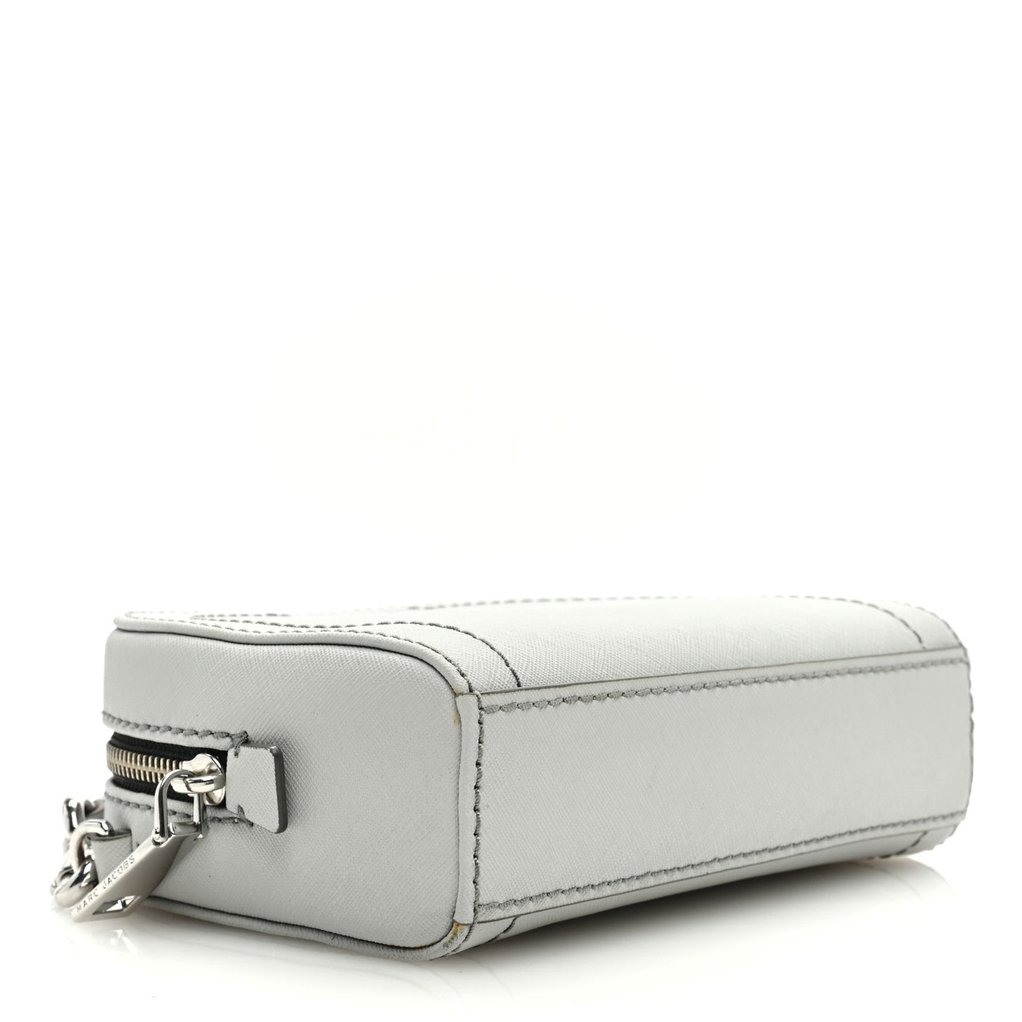 Saffiano Playback Boxed Dome Crossbody Grey