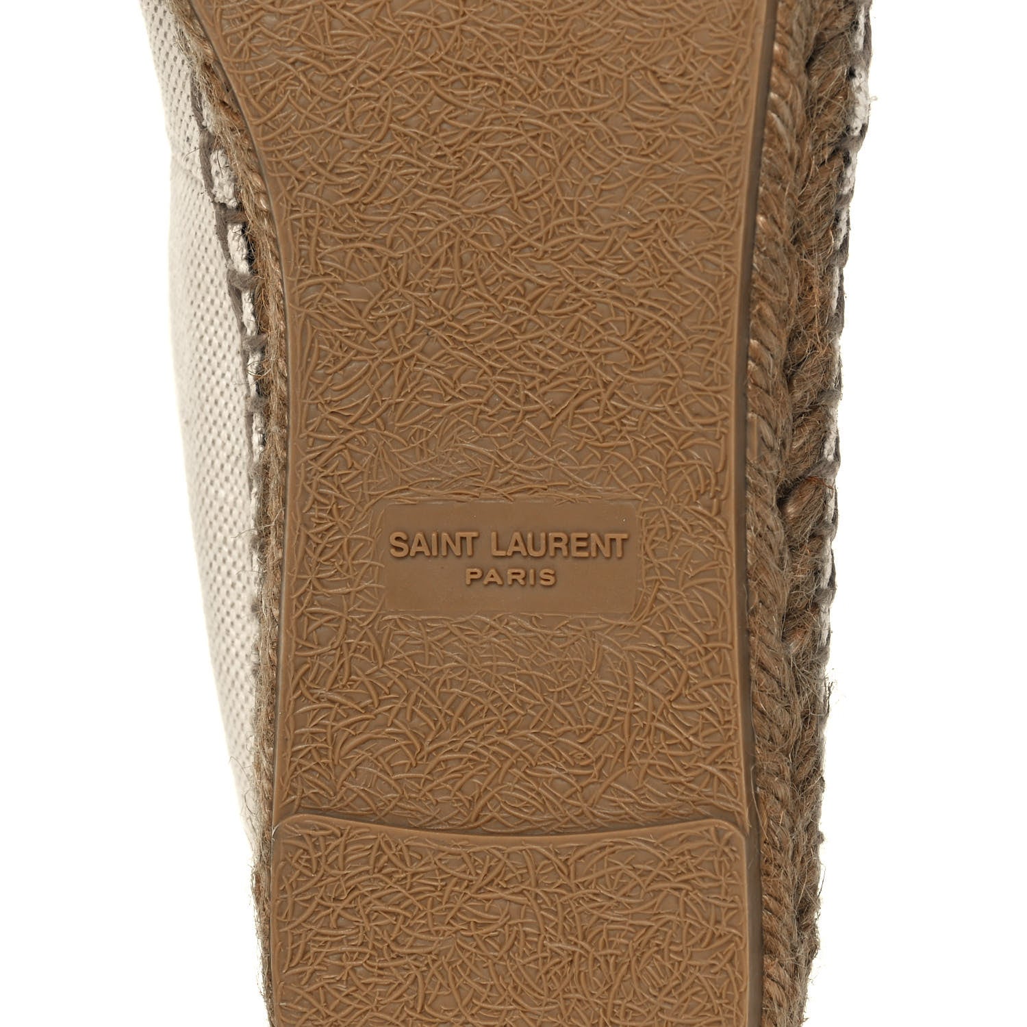 Saint Laurent Canvas Nappa Elba Light Logo Embroidered Espadrilles 40 Ecru 7 of 8