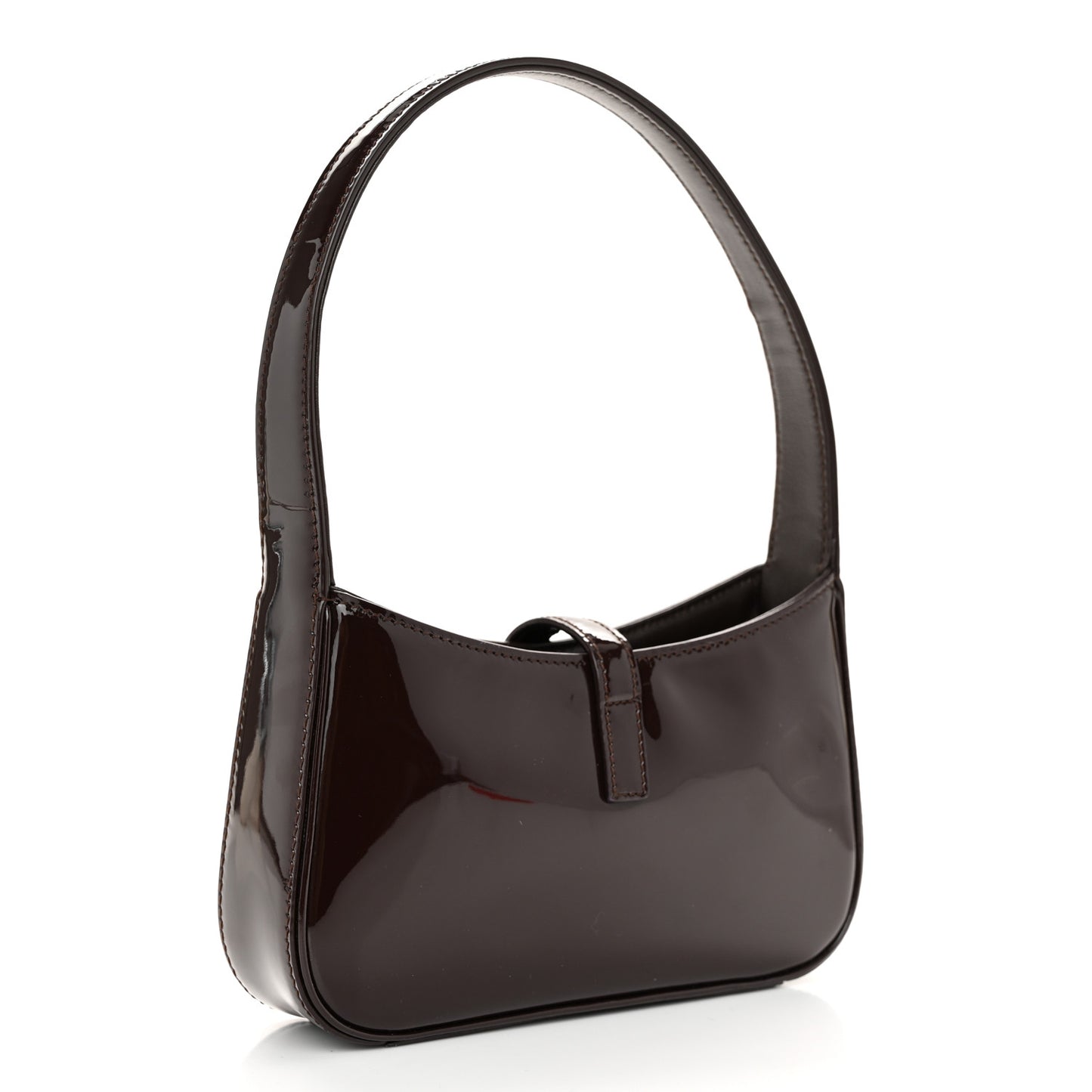 Patent Calfskin Le 5 A 7 Mini Hobo Spicy Chocolate