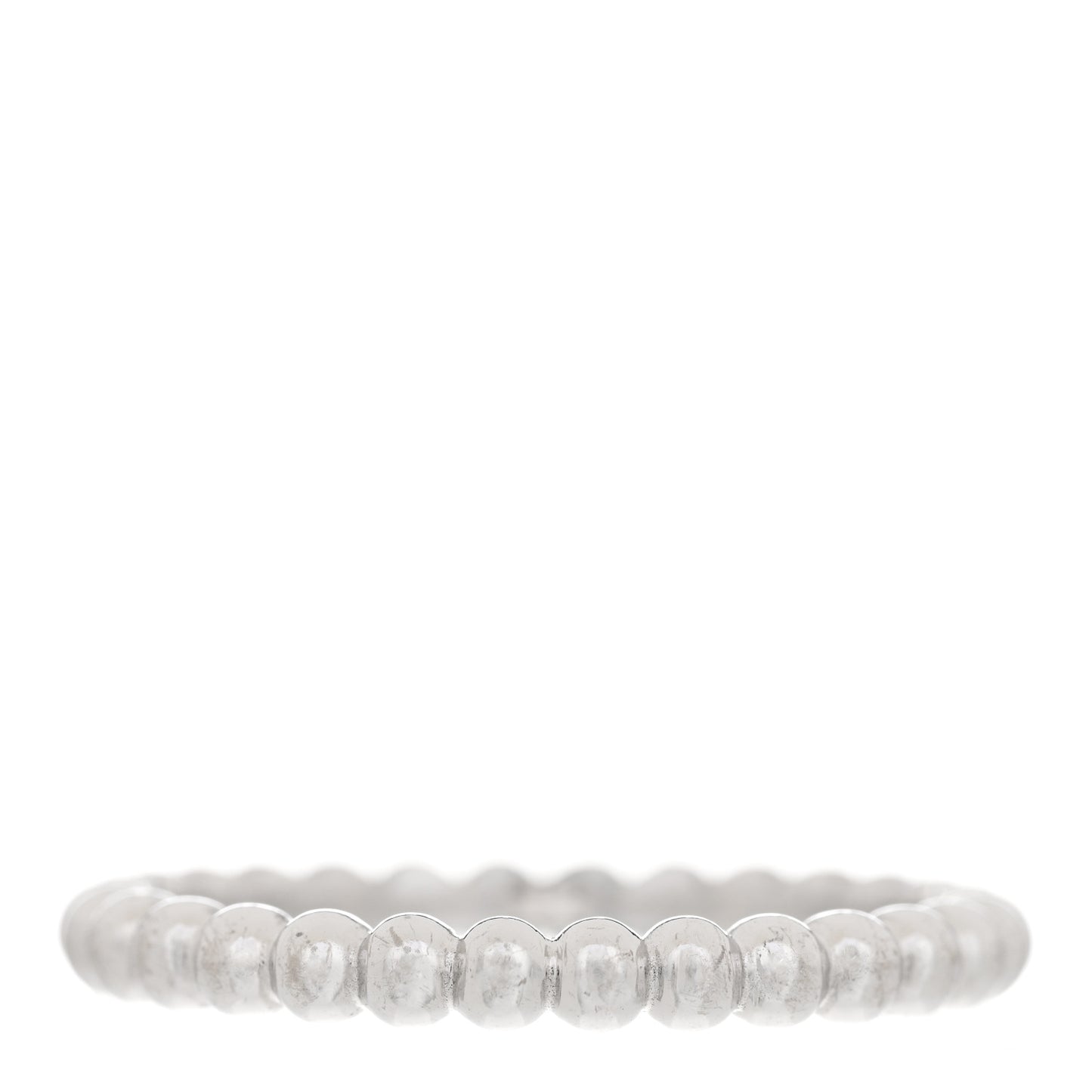 18K White Gold Medium Perlee Ring 65 11
