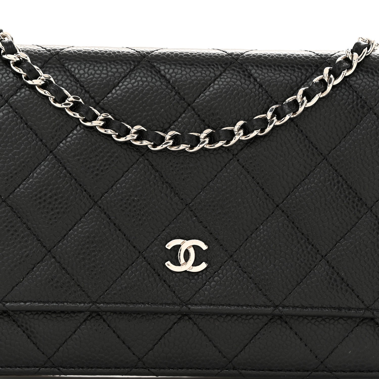 Chanel Caviar Quilted Wallet On Chain WOC Black 9 of 12