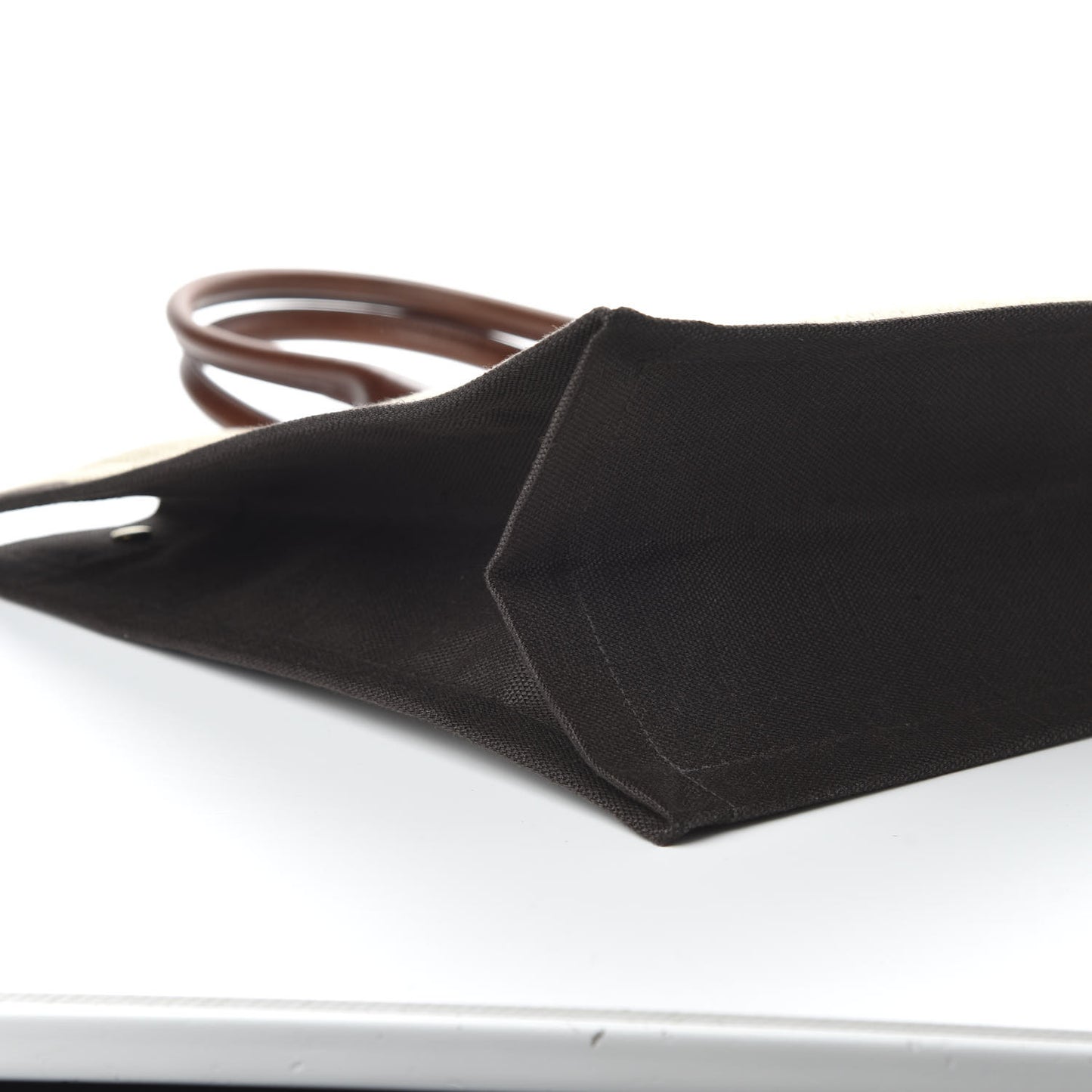 Linen Calfskin Rive Gauche Tote Natural
