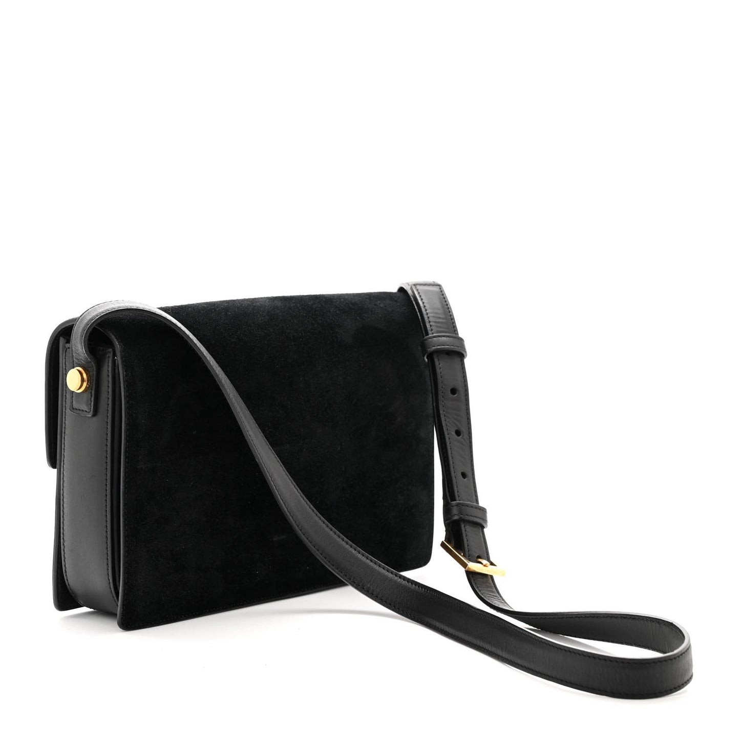 Suede Medium Classic Lulu Bag Black