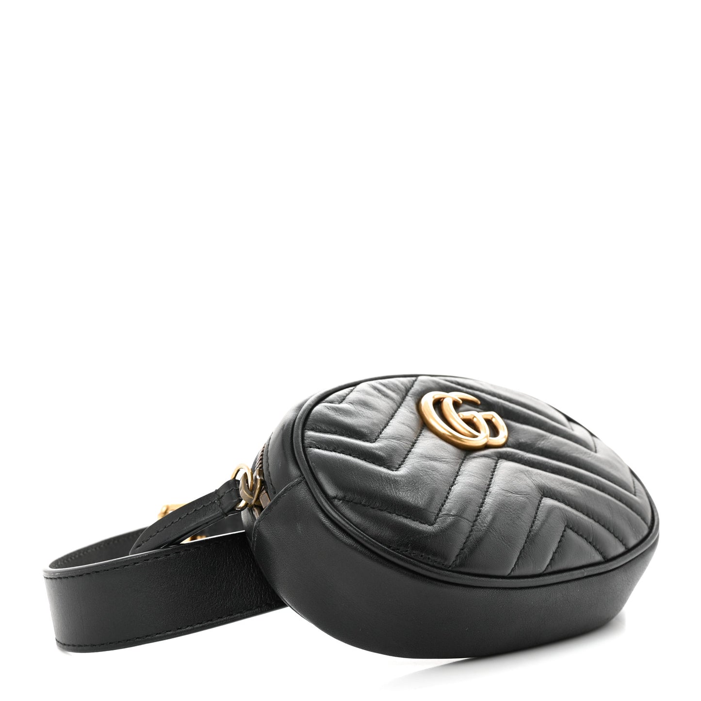 Calfskin Matelasse GG Marmont Belt Bag 75 30 Black